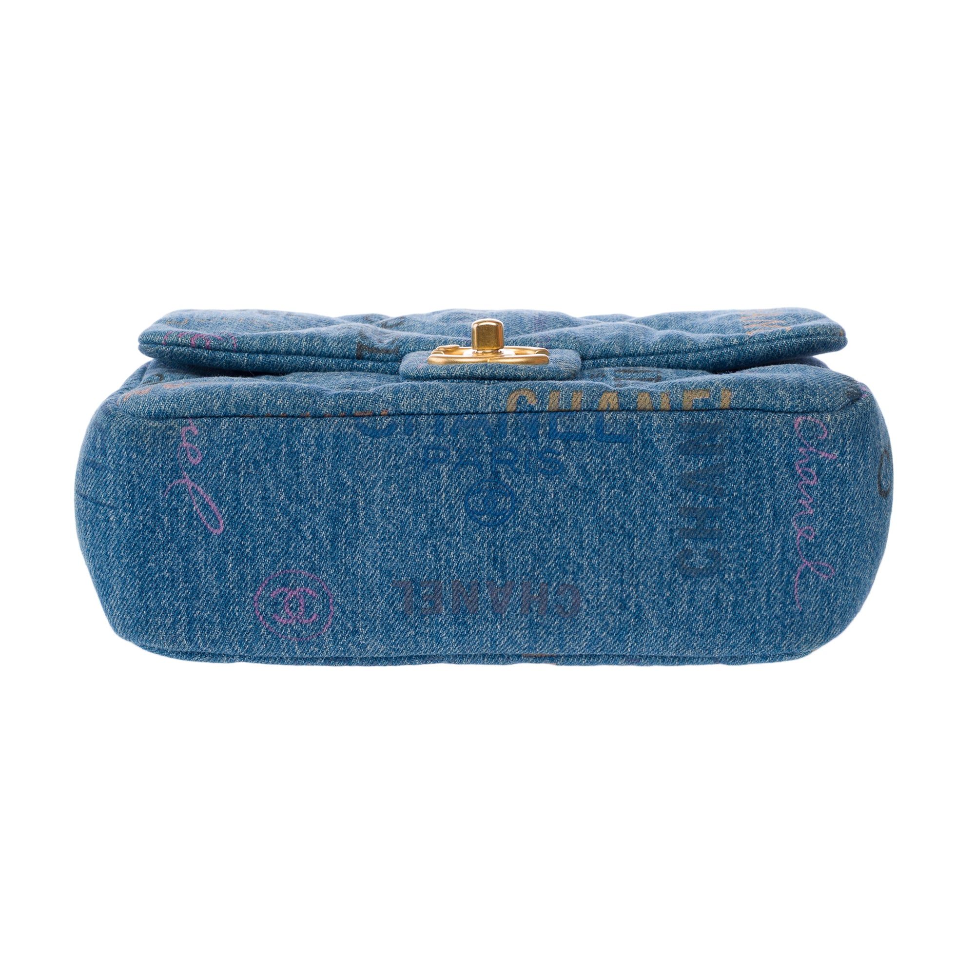 Sac CHANEL Timeless/Classique en Denim Bleu - 103192