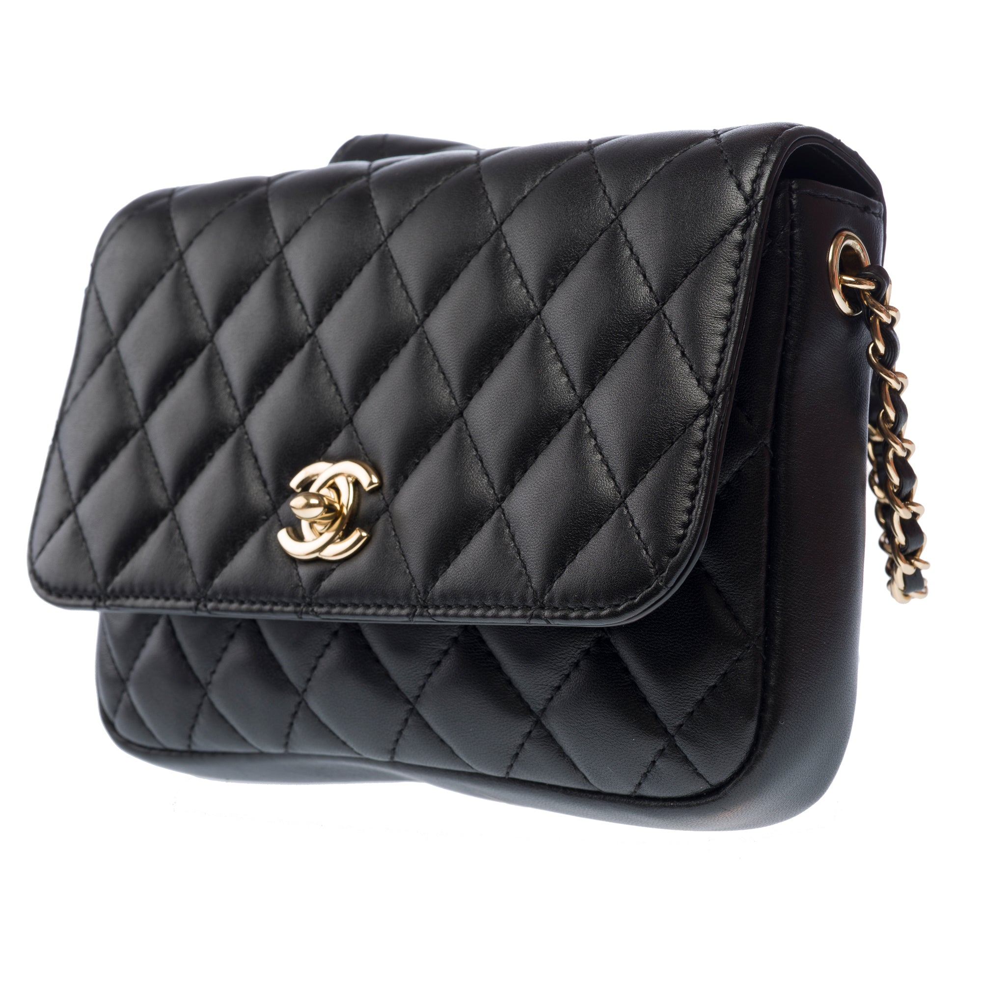 Sac CHANEL Side Pack en Cuir Noir - 103216
