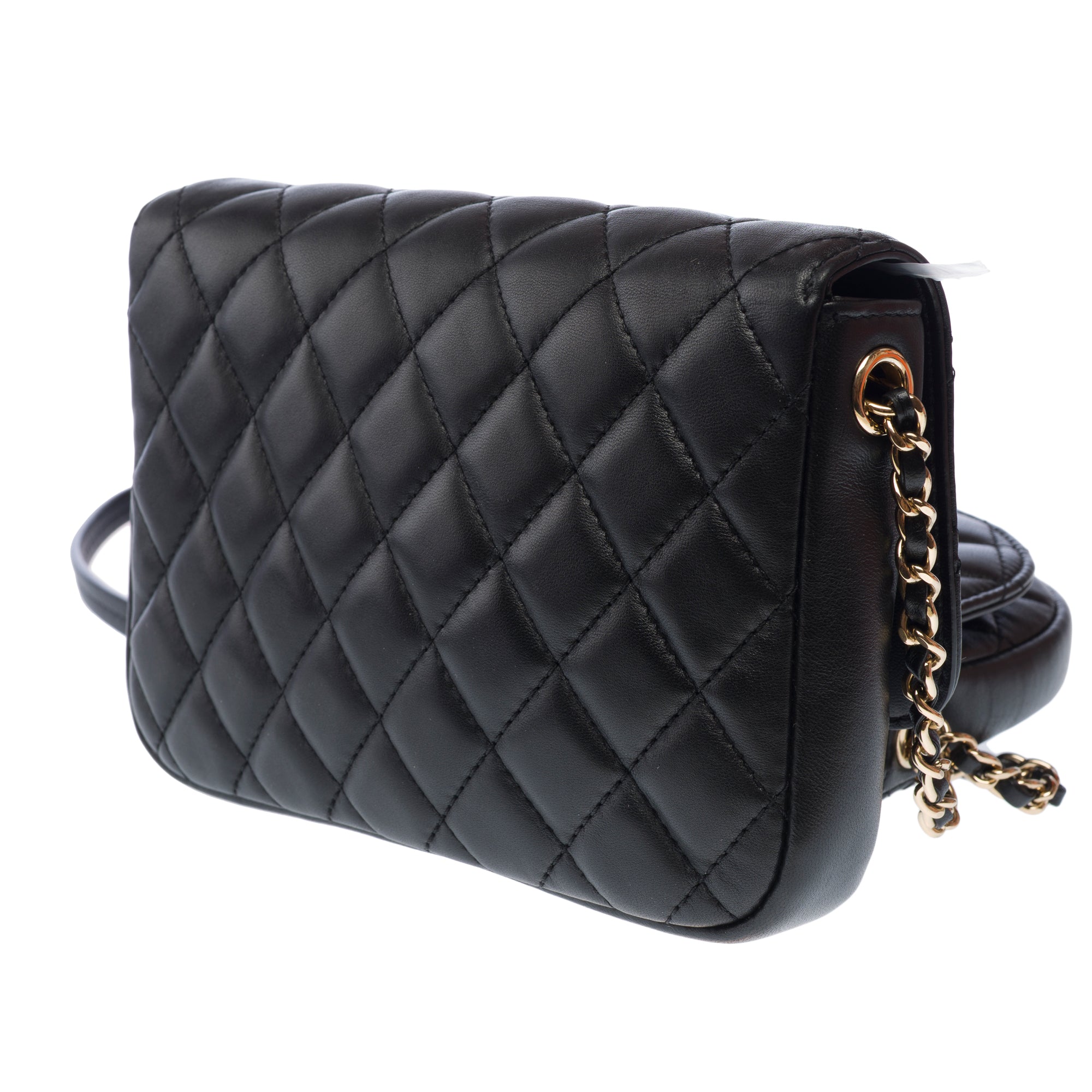 Sac CHANEL Side Pack en Cuir Noir - 103216