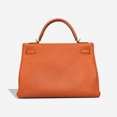 Sac HERMES Kelly 32 en Cuir Orange - 103223