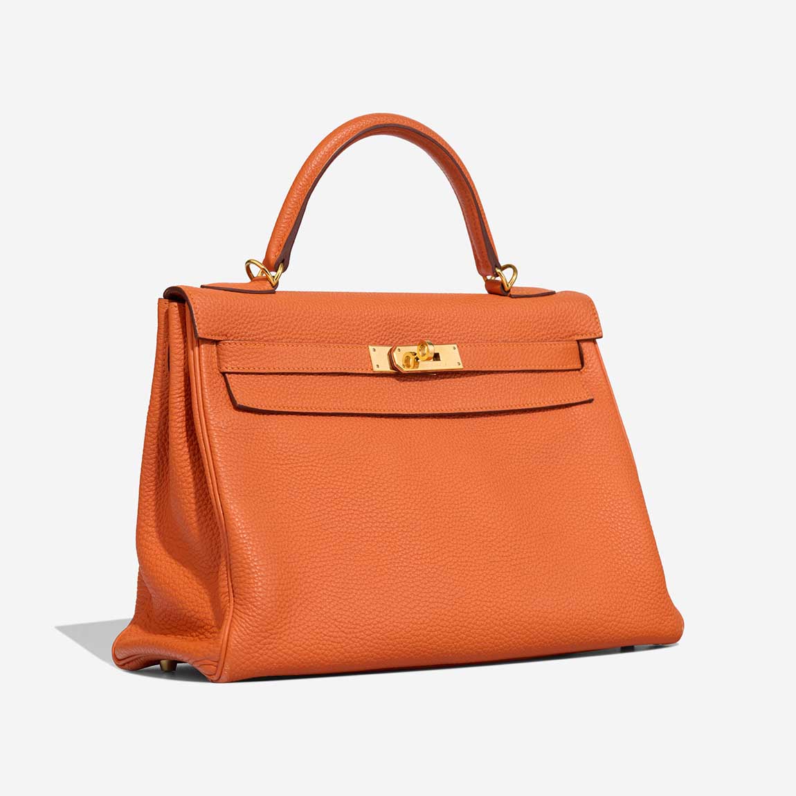 Sac HERMES Kelly 32 en Cuir Orange - 103223