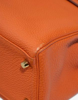 Sac HERMES Kelly 32 en Cuir Orange - 103223