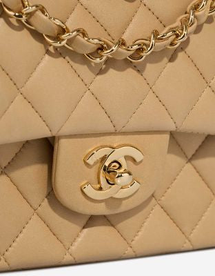 Sac CHANEL Timeless/Classique en Cuir Beige - 103224