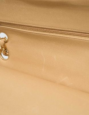 Sac CHANEL Timeless/Classique en Cuir Beige - 103224