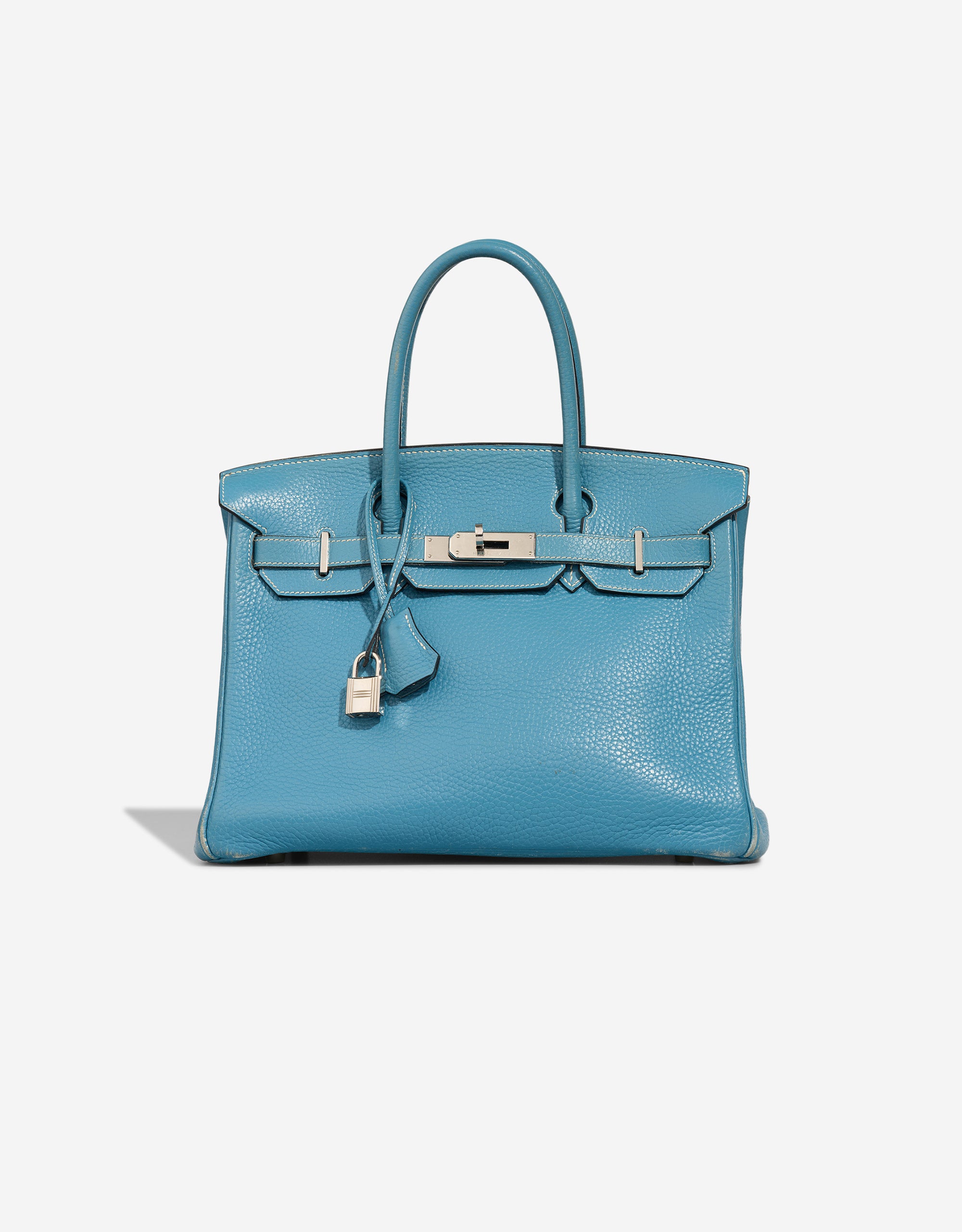 Sac HERMES Birkin 30 en Cuir Bleu - 103225