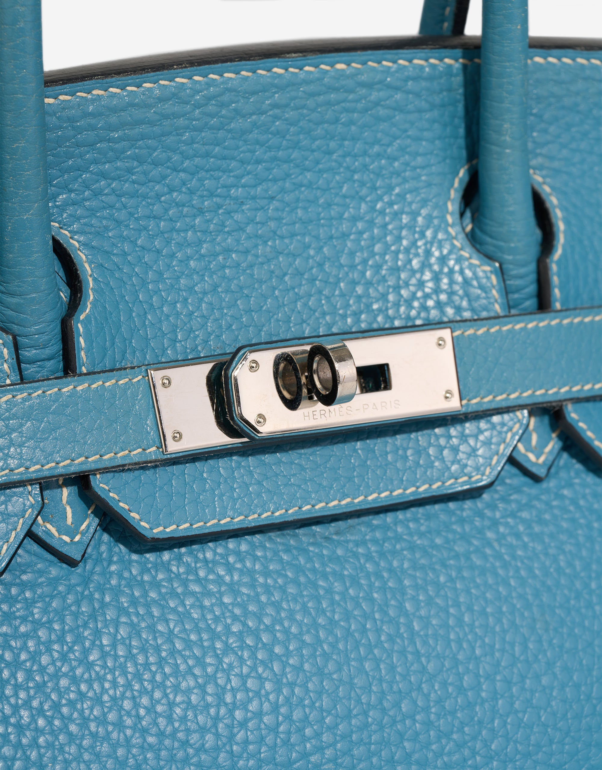 Sac HERMES Birkin 30 en Cuir Bleu - 103225