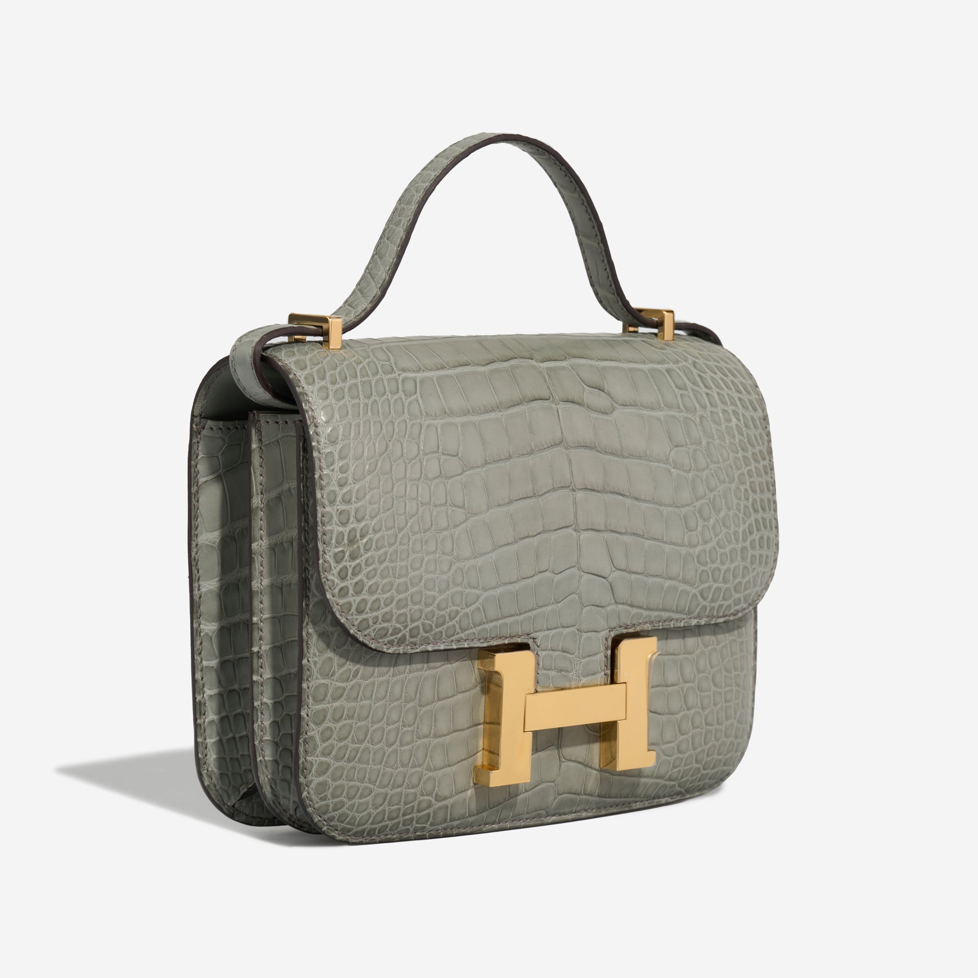 Sac HERMES Constance en Cuirs exotiques Gris - 103228