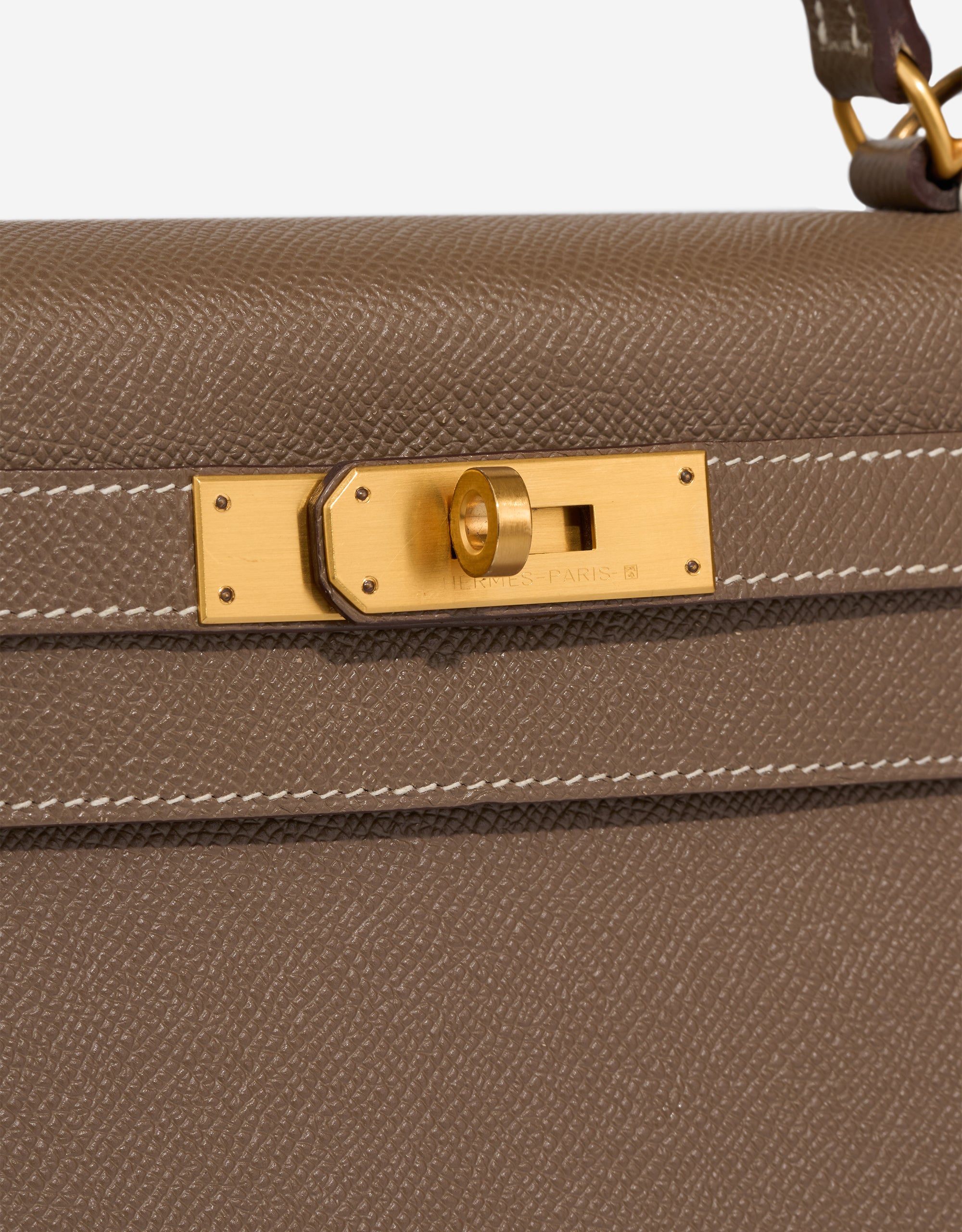 Sac HERMES Kelly 28 en Cuir Étoupe - 103229