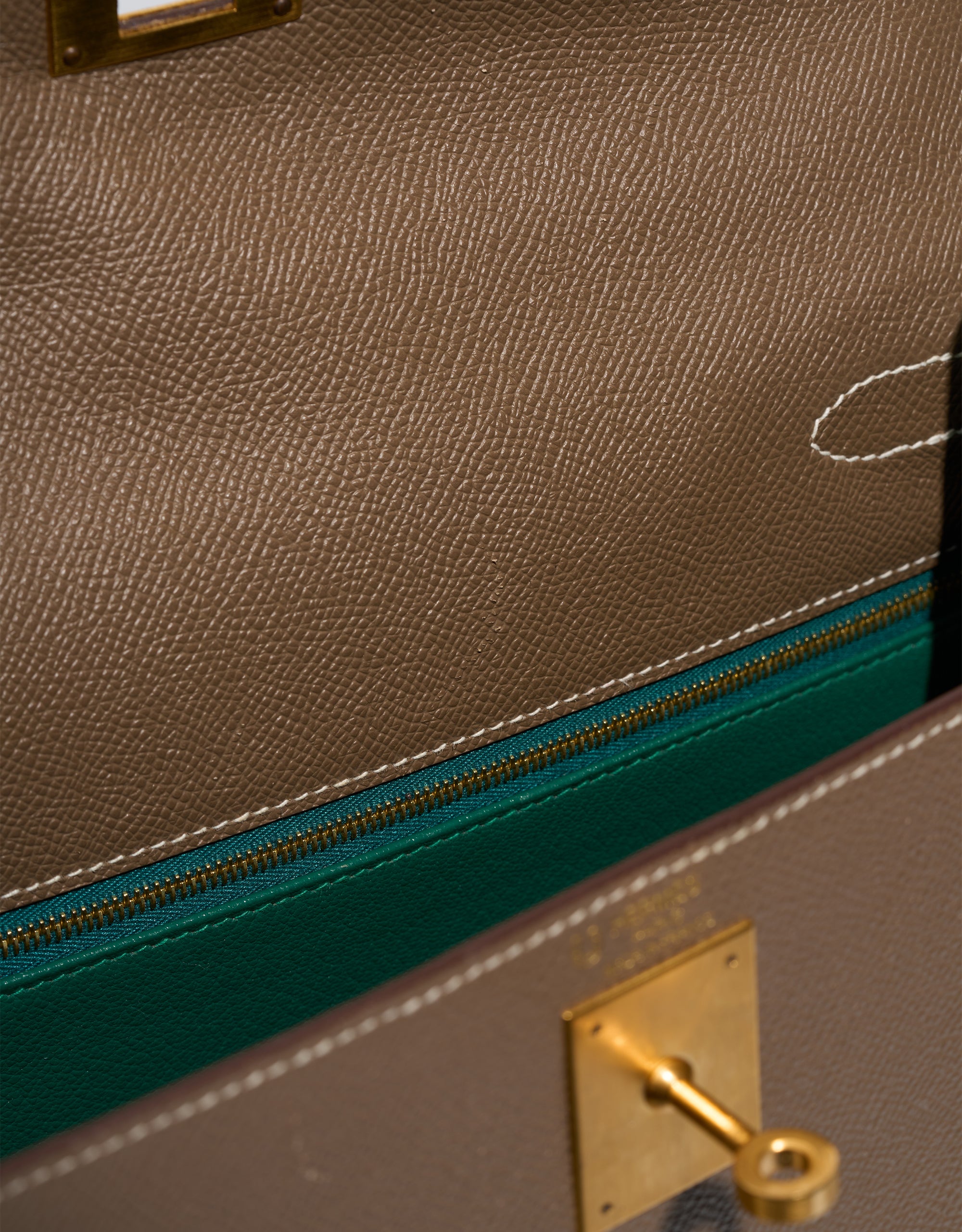 Sac HERMES Kelly 28 en Cuir Étoupe - 103229