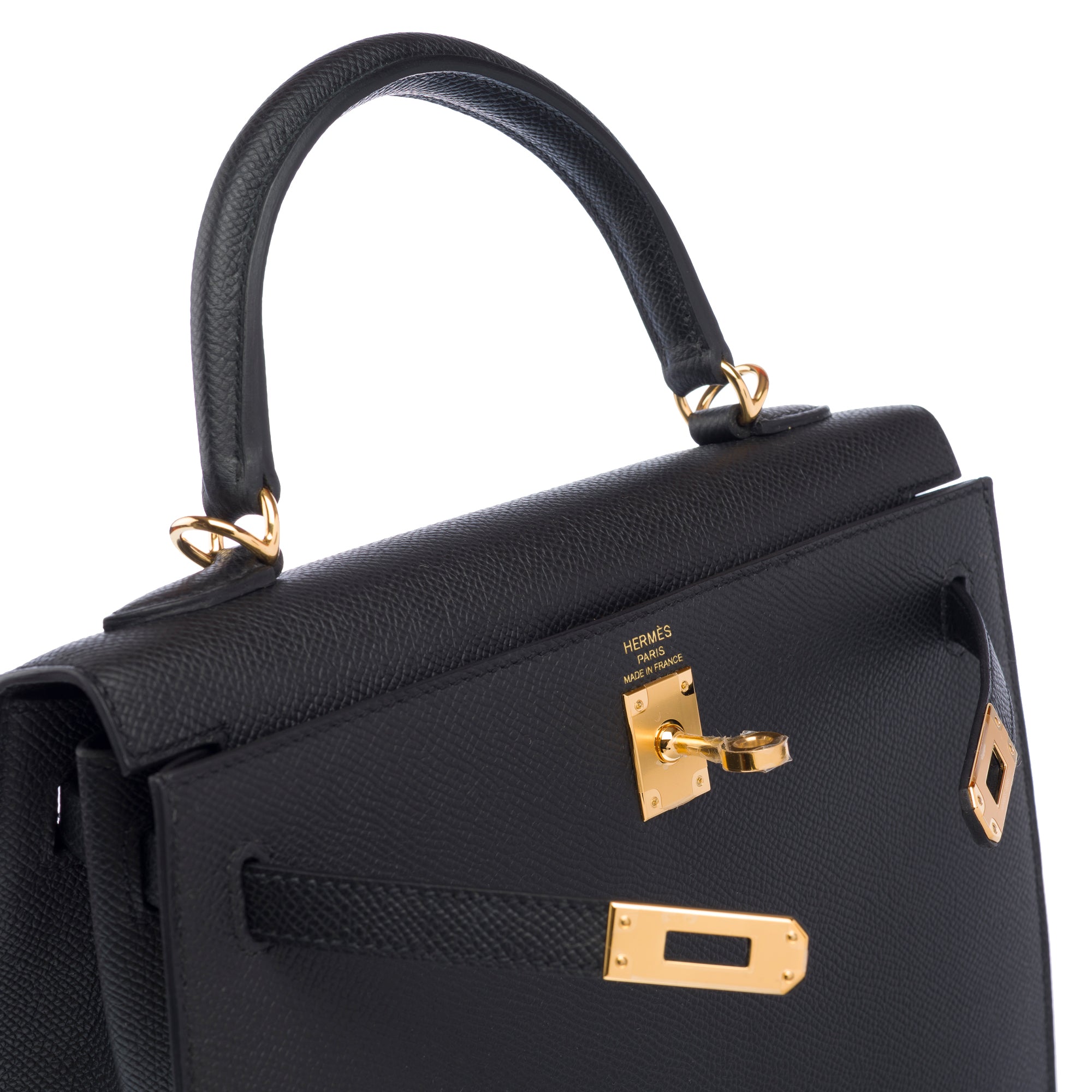 Sac HERMES Kelly 25 en Cuir Noir - 103245