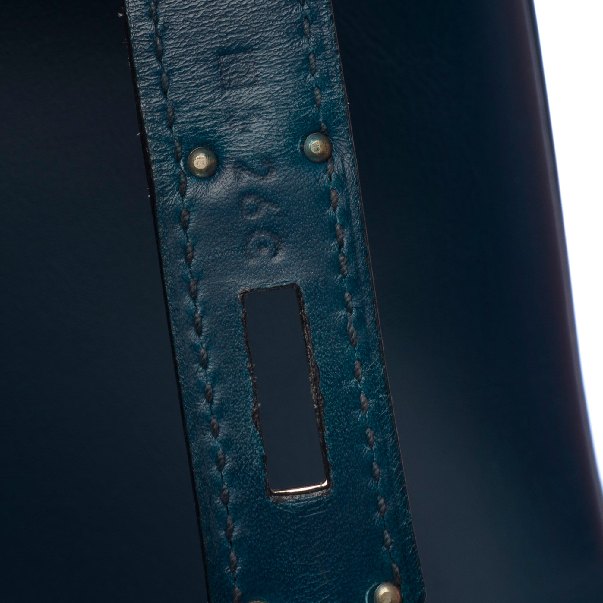 Sac HERMES Birkin 35 en Cuir Bleu - 103221