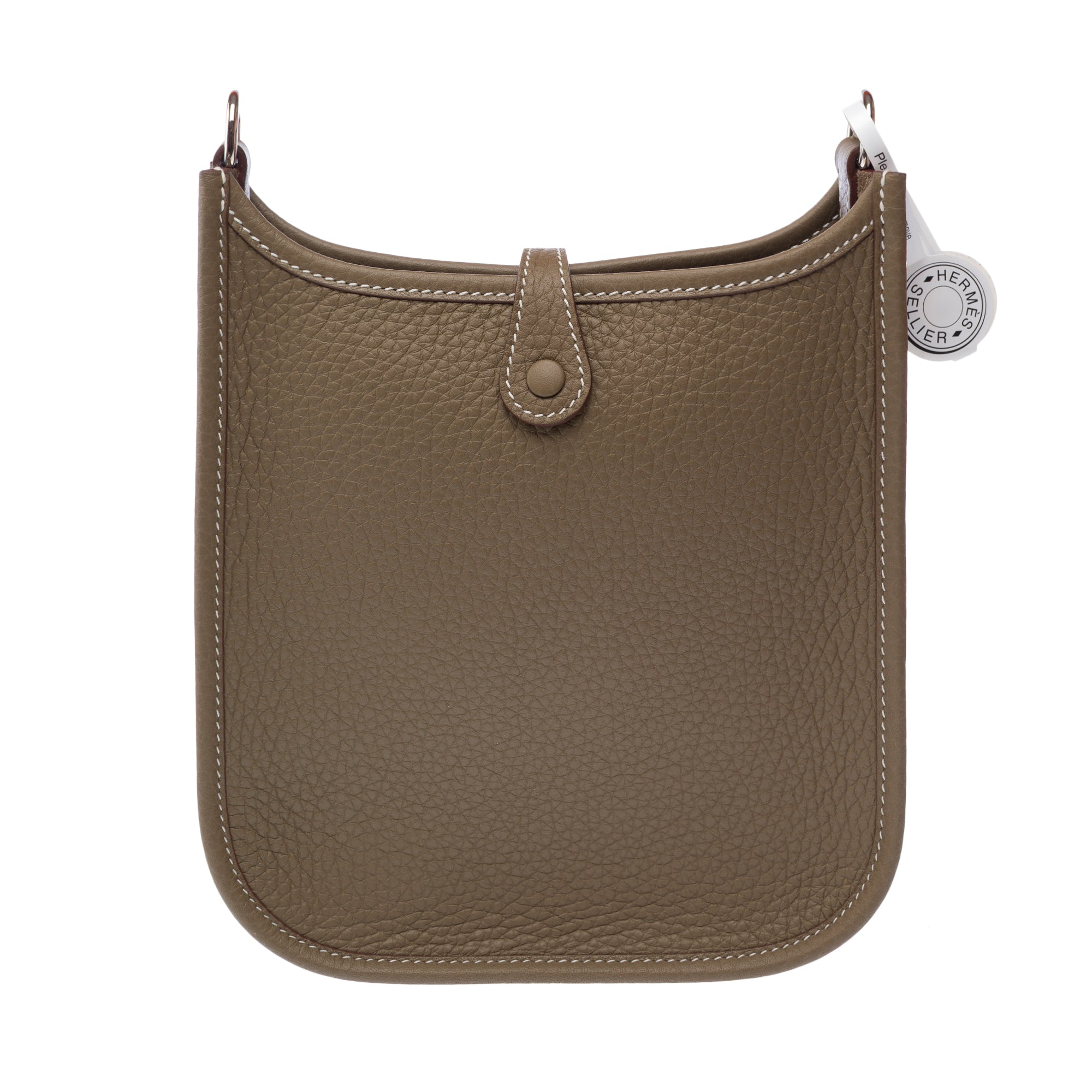 Sac HERMES Mini Evelyne en Cuir Étoupe - 103241