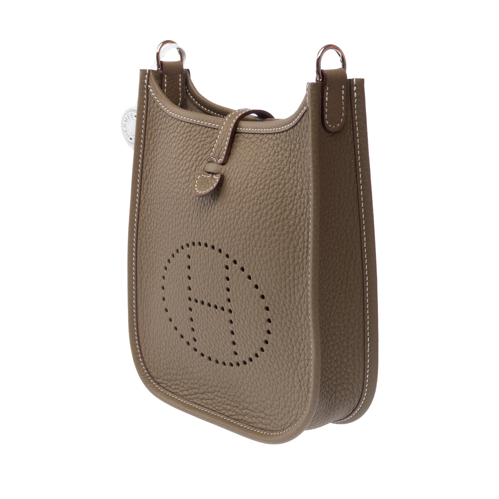 Sac HERMES Mini Evelyne en Cuir Étoupe - 103241