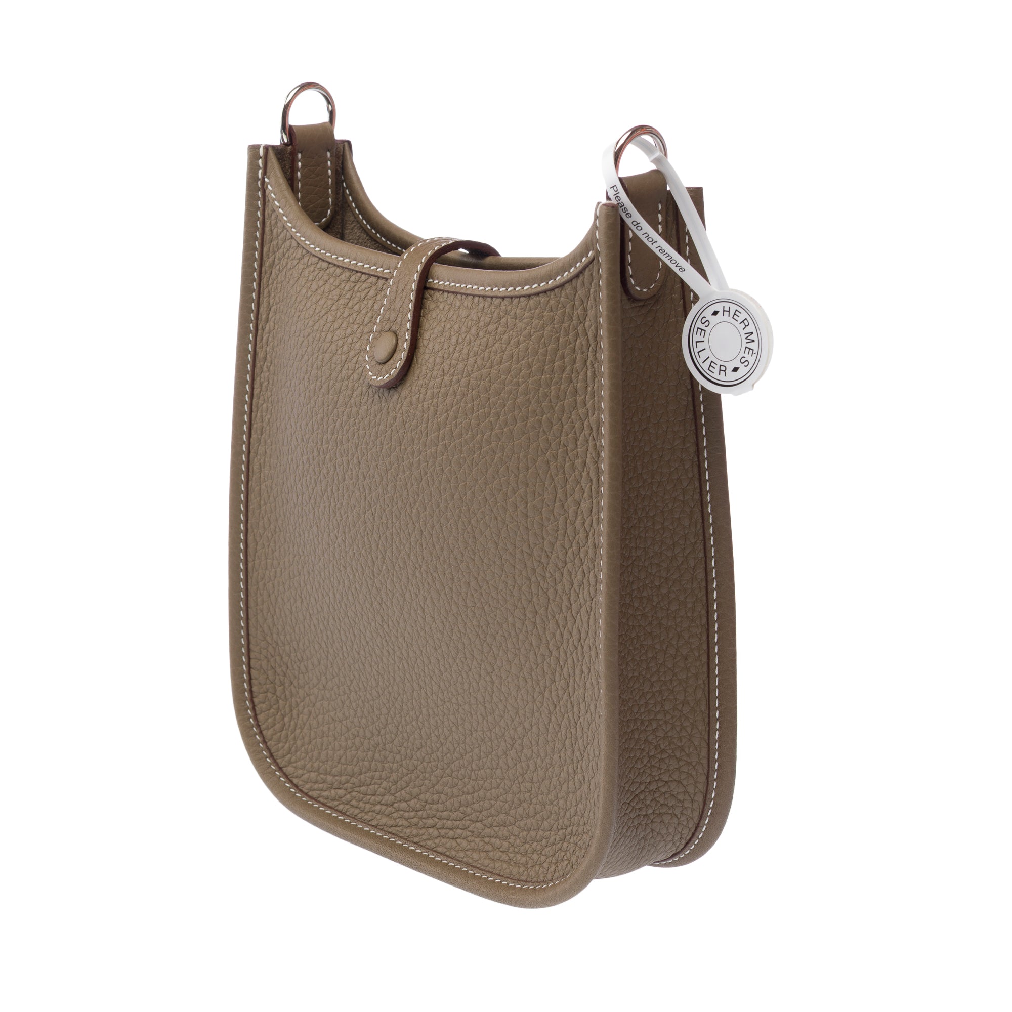 Sac HERMES Mini Evelyne en Cuir Étoupe - 103241