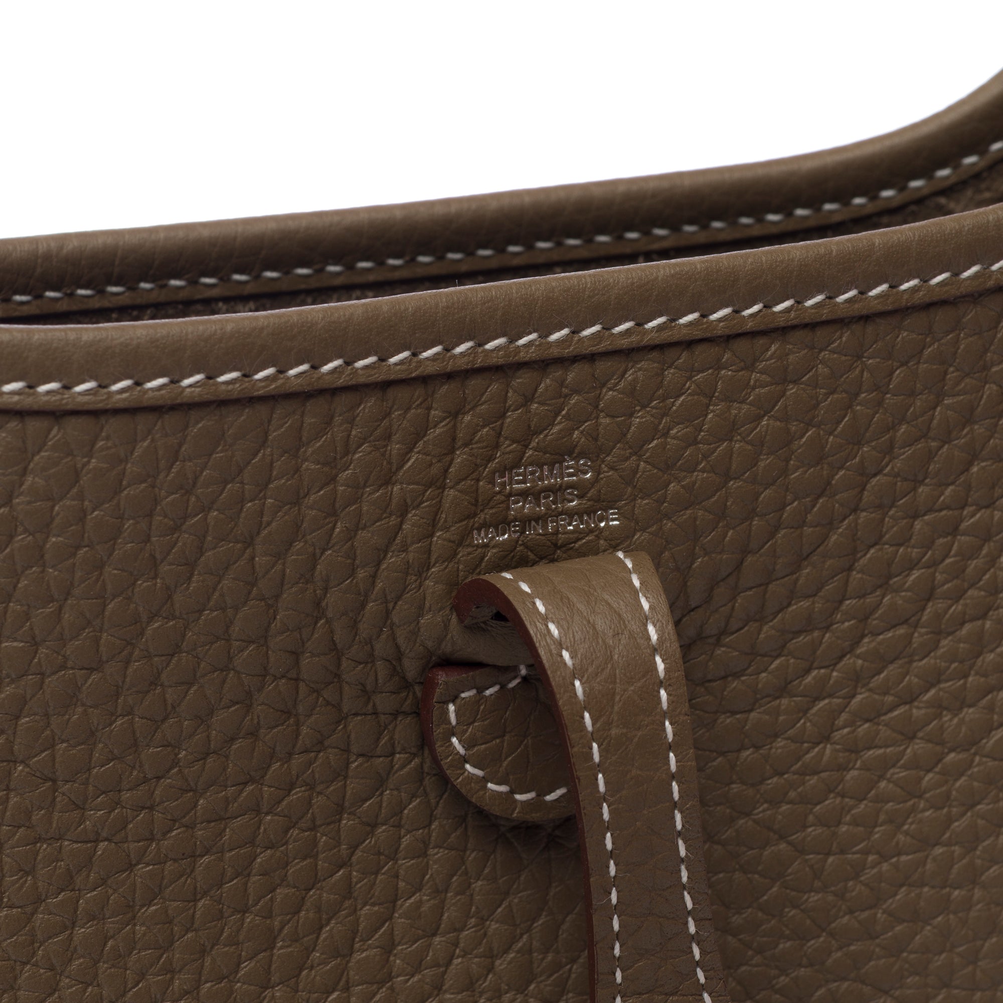 Sac HERMES Mini Evelyne en Cuir Étoupe - 103241