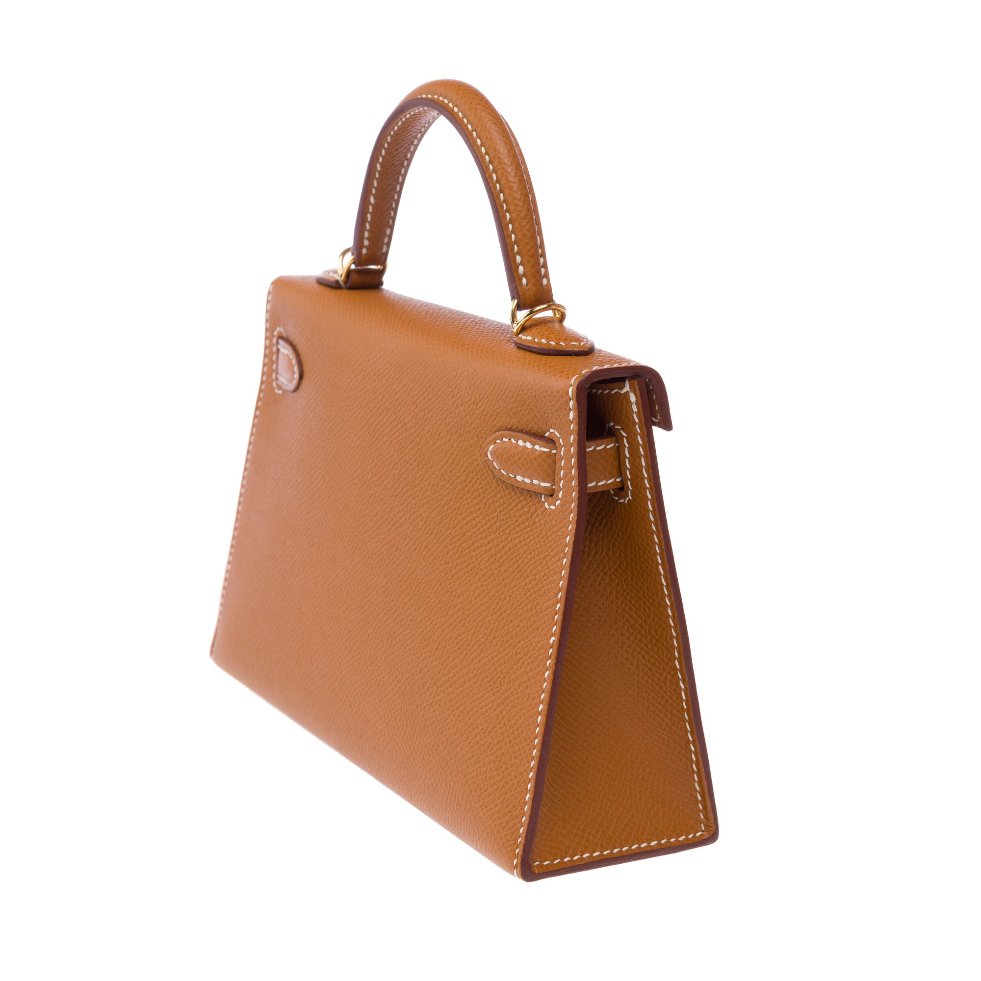 Sac HERMES Kelly Mini en Cuir Doré - 103261