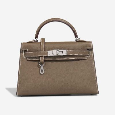 Sac HERMES Kelly Mini en Cuir Étoupe - 103227