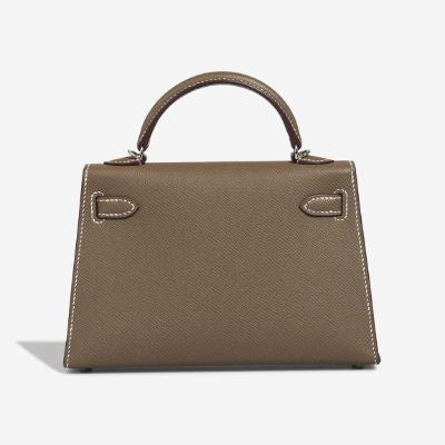 Sac HERMES Kelly Mini en Cuir Étoupe - 103227