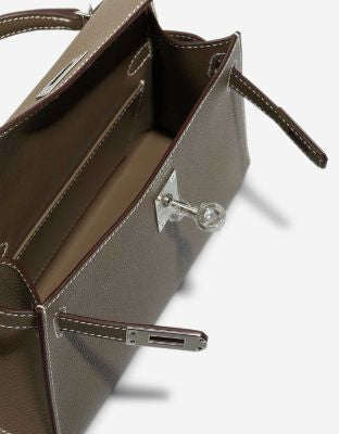 Sac HERMES Kelly Mini en Cuir Étoupe - 103227