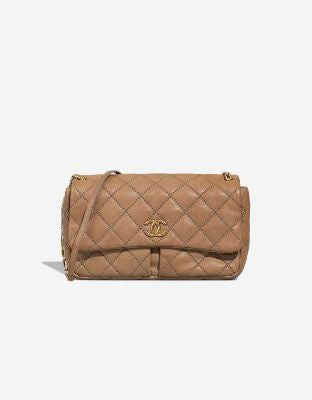 Sac CHANEL Timeless/Classique en Cuir Beige - 103232