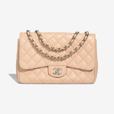 Sac CHANEL Timeless/Classique en Cuir Beige - 103234