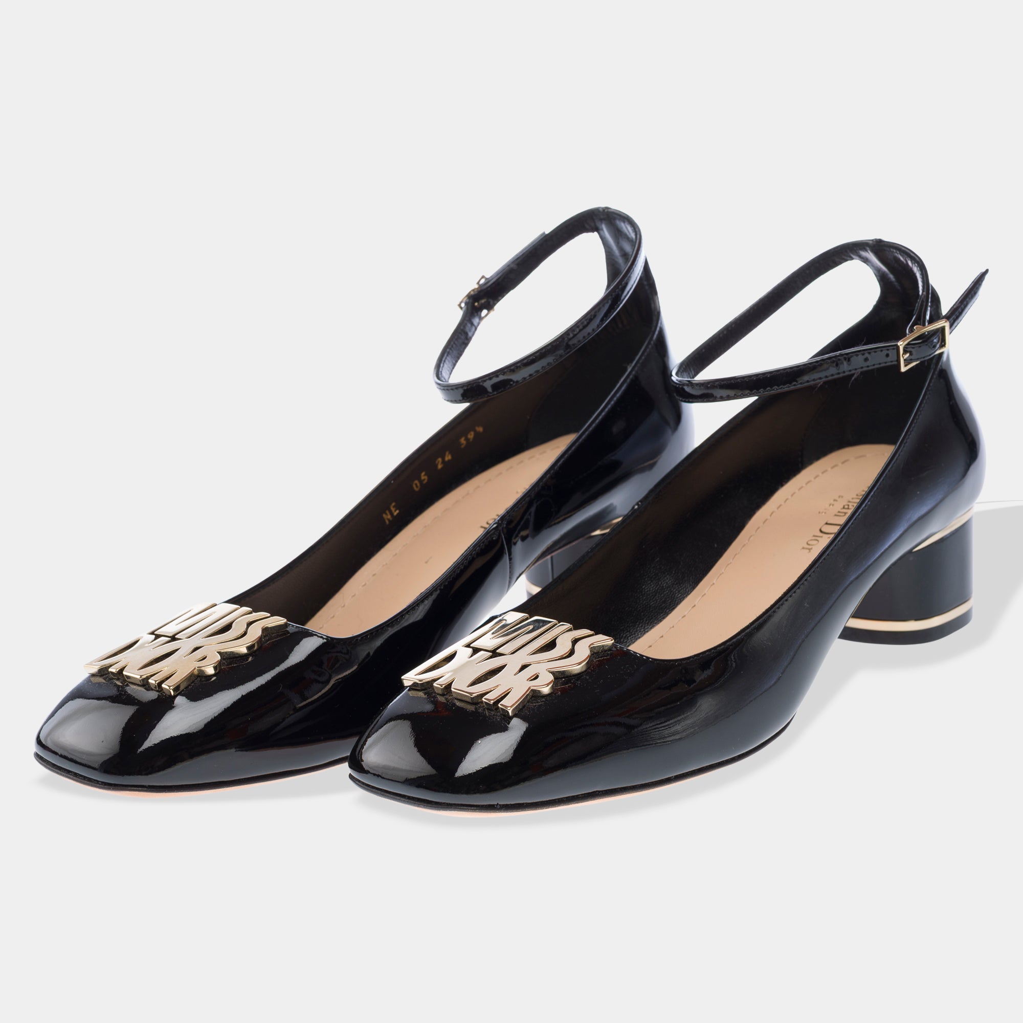 Chaussure DIOR Miss Dior Peep Toes en Cuir Noir - 103252