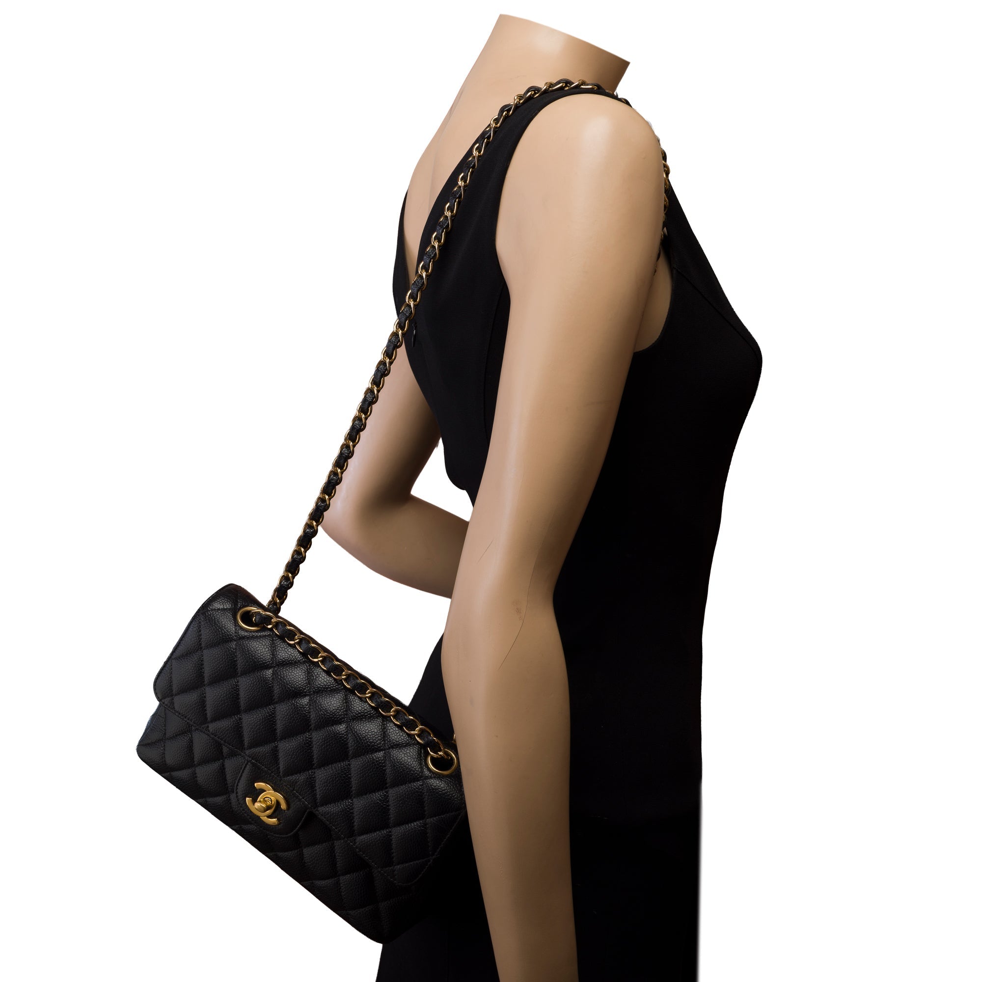 Sac CHANEL Timeless/Classique en Cuir Noir - 103262