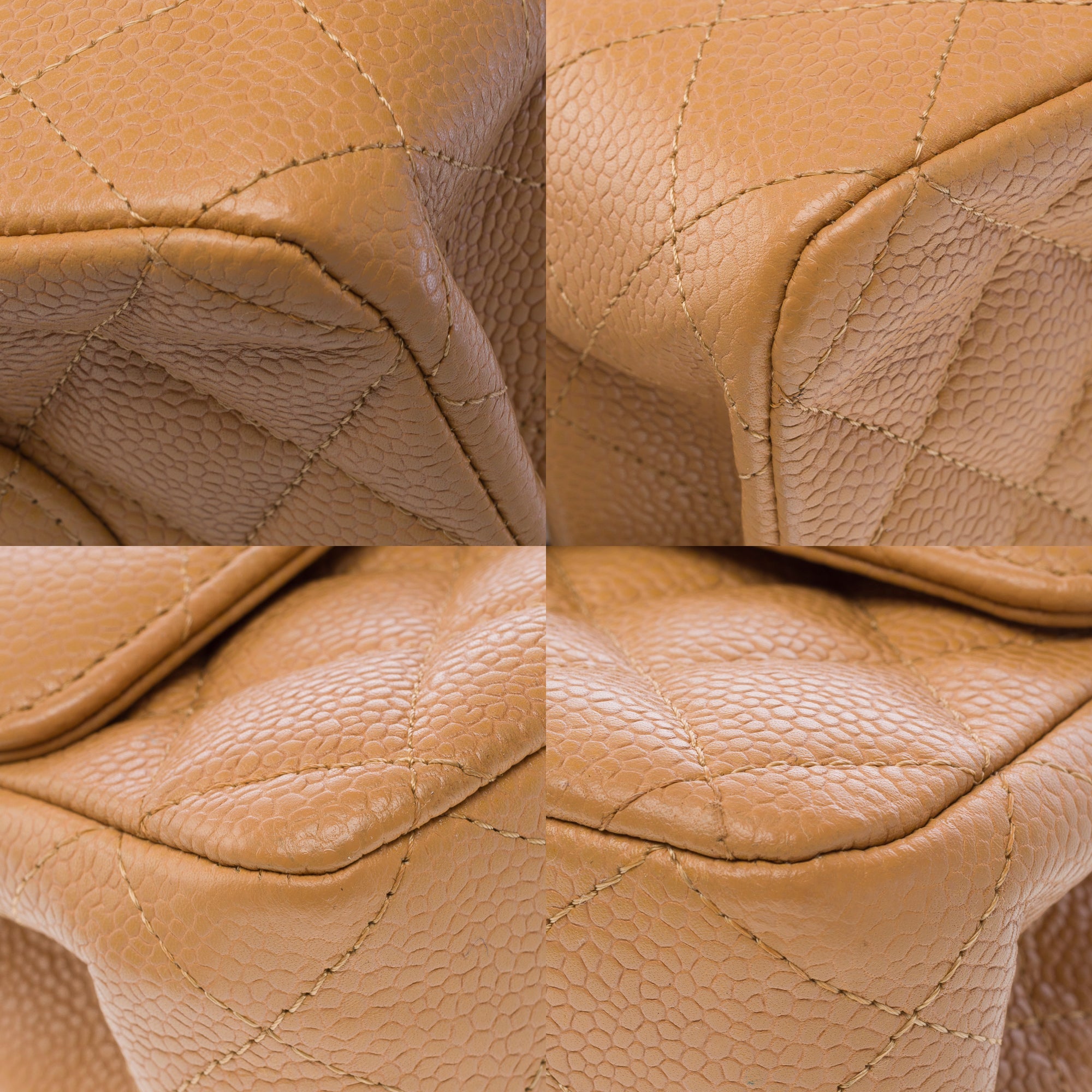 Sac CHANEL Timeless/Classique en Cuir Beige - 103263