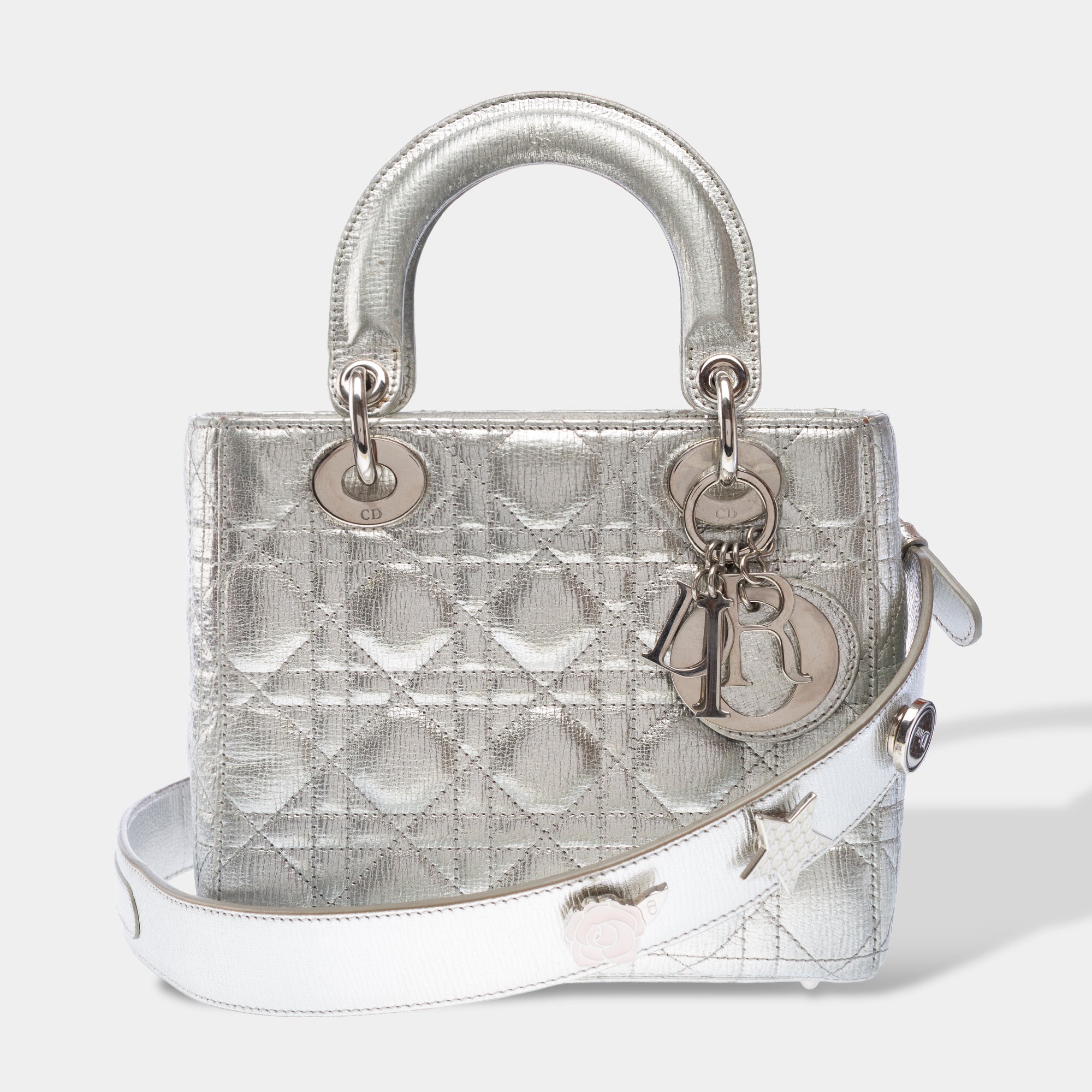Sac DIOR Lady Dior en Cuir Argent - 103267