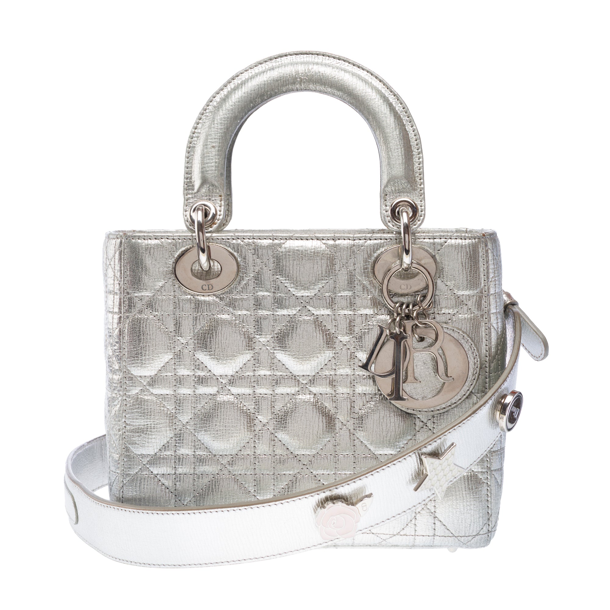 Sac DIOR Lady Dior en Cuir Argent - 103267