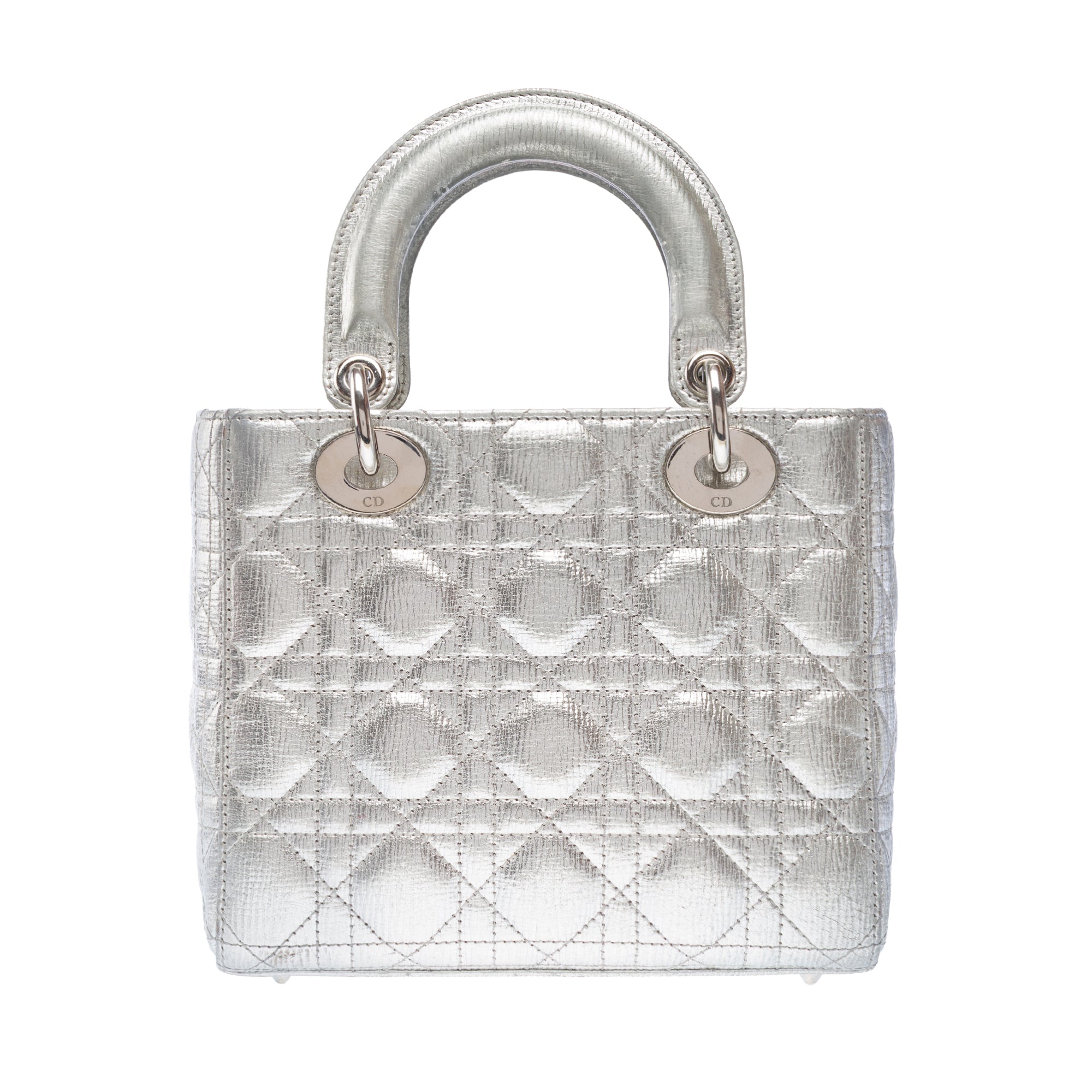 Sac DIOR Lady Dior en Cuir Argent - 103267