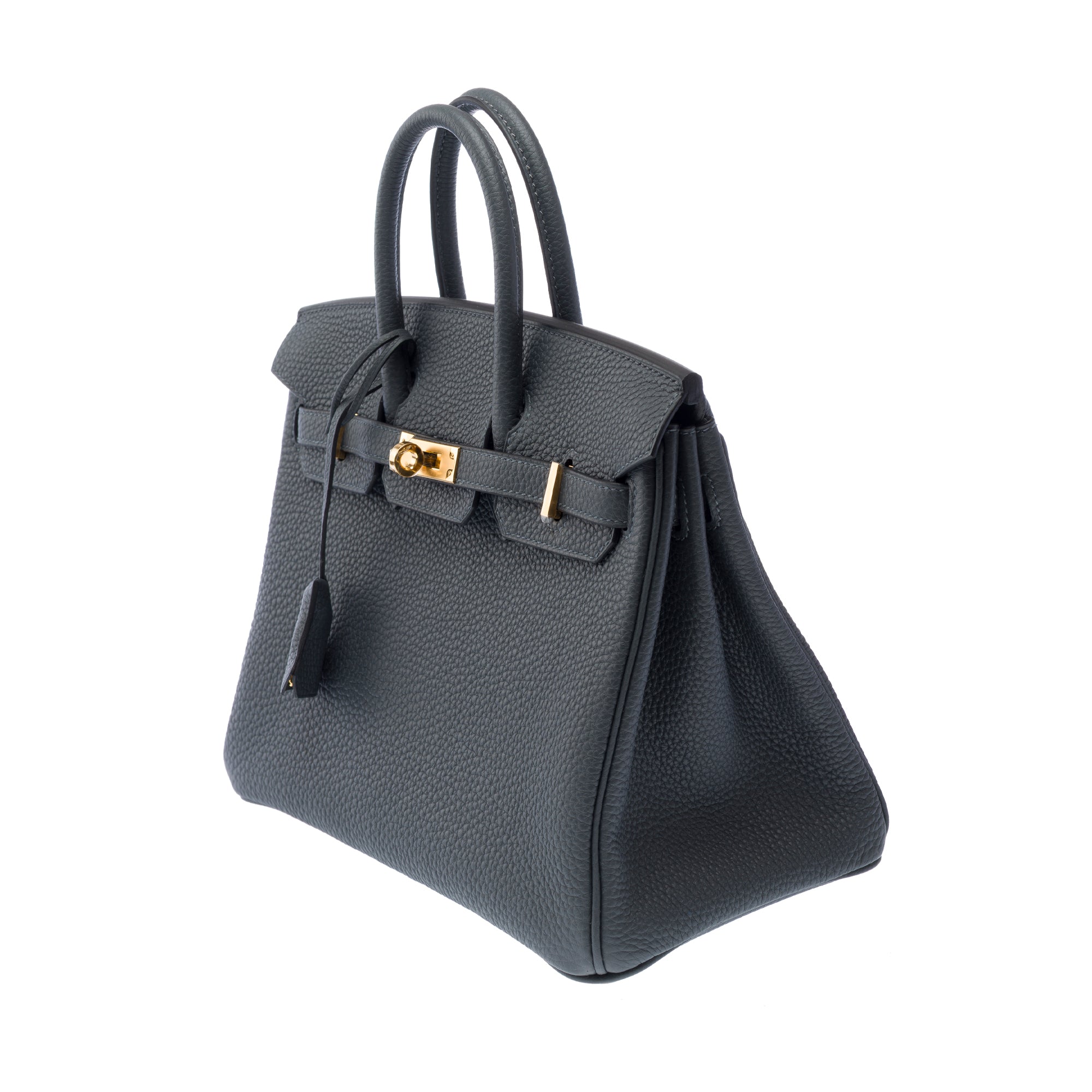 Sac HERMES Birkin 25 en Cuir Gris - 103280