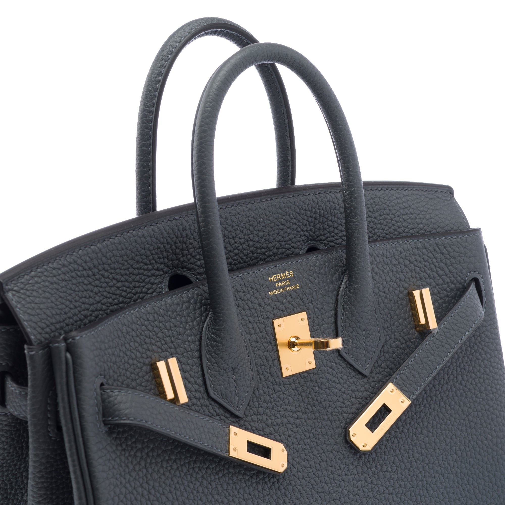 Sac HERMES Birkin 25 en Cuir Gris - 103280