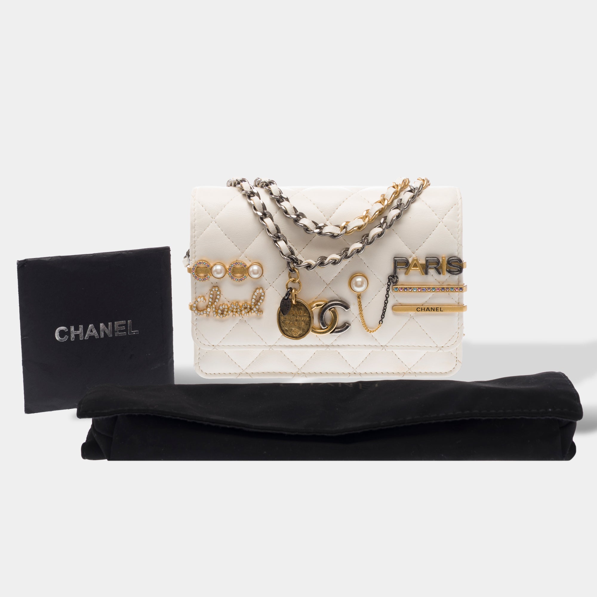 Sac CHANEL Timeless/Classique en Cuir Blanc - 103251