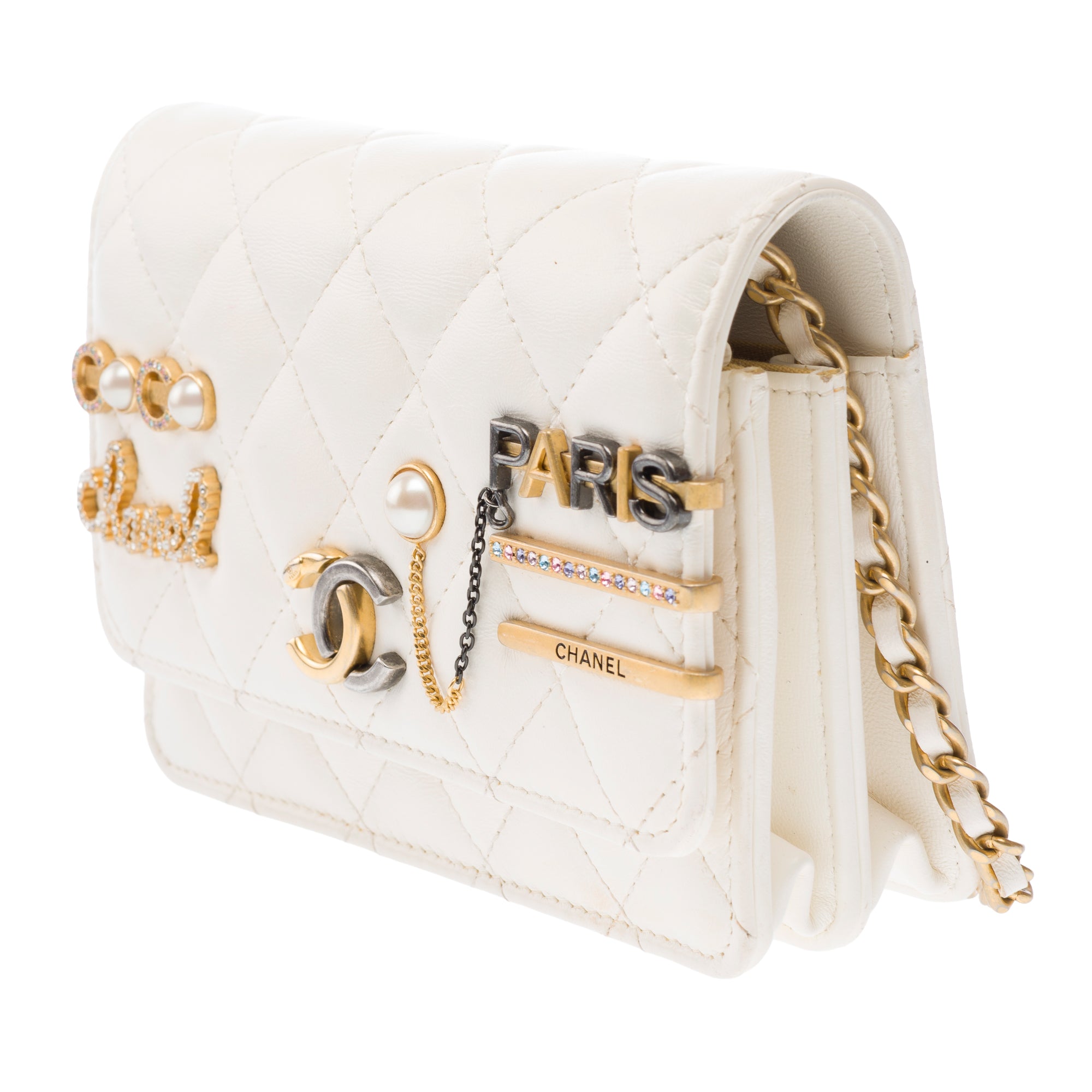 Sac CHANEL Timeless/Classique en Cuir Blanc - 103251