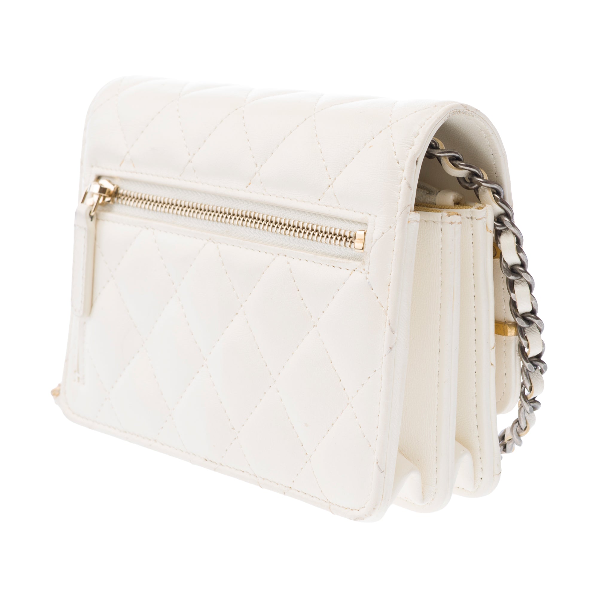 Sac CHANEL Timeless/Classique en Cuir Blanc - 103251