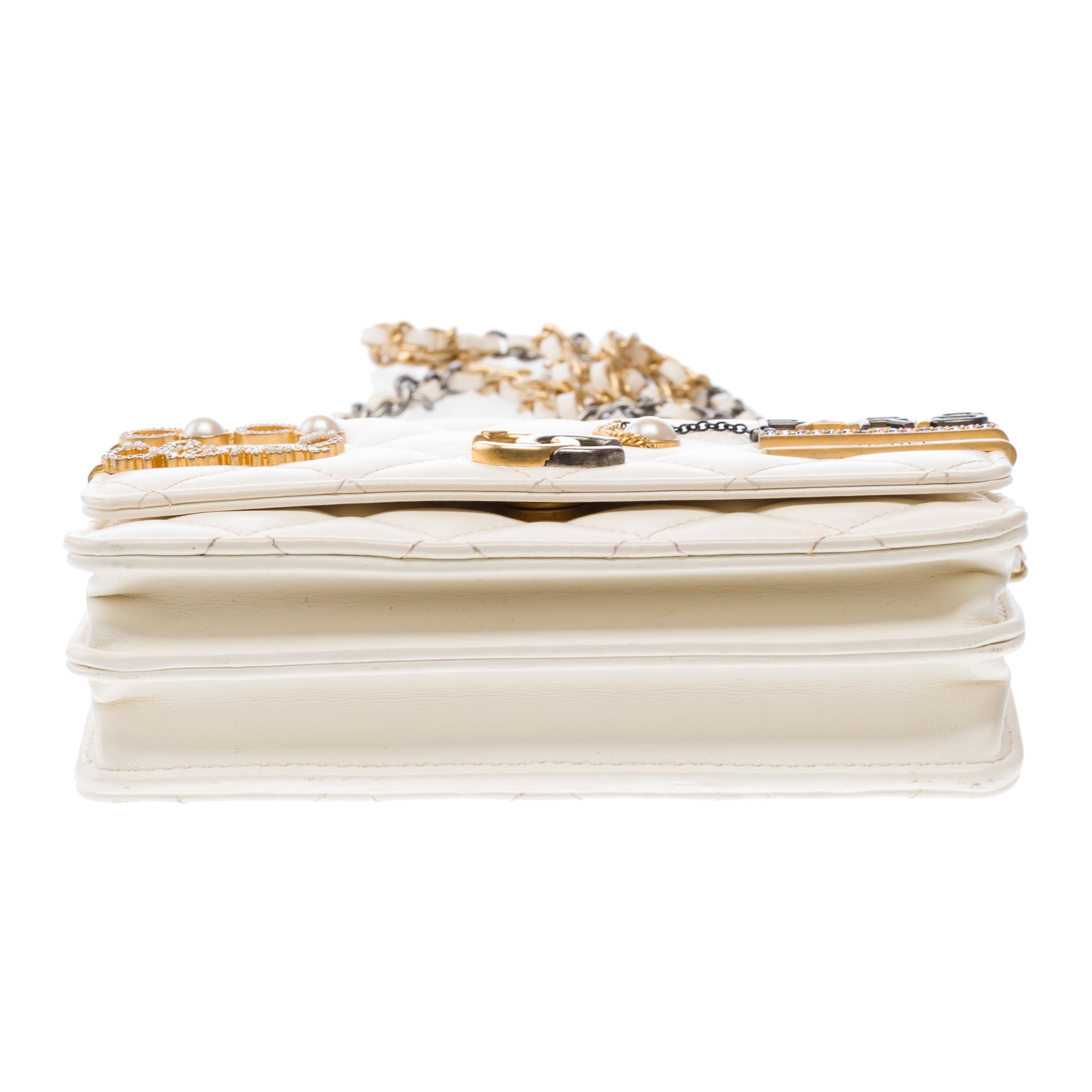 Sac CHANEL Timeless/Classique en Cuir Blanc - 103251