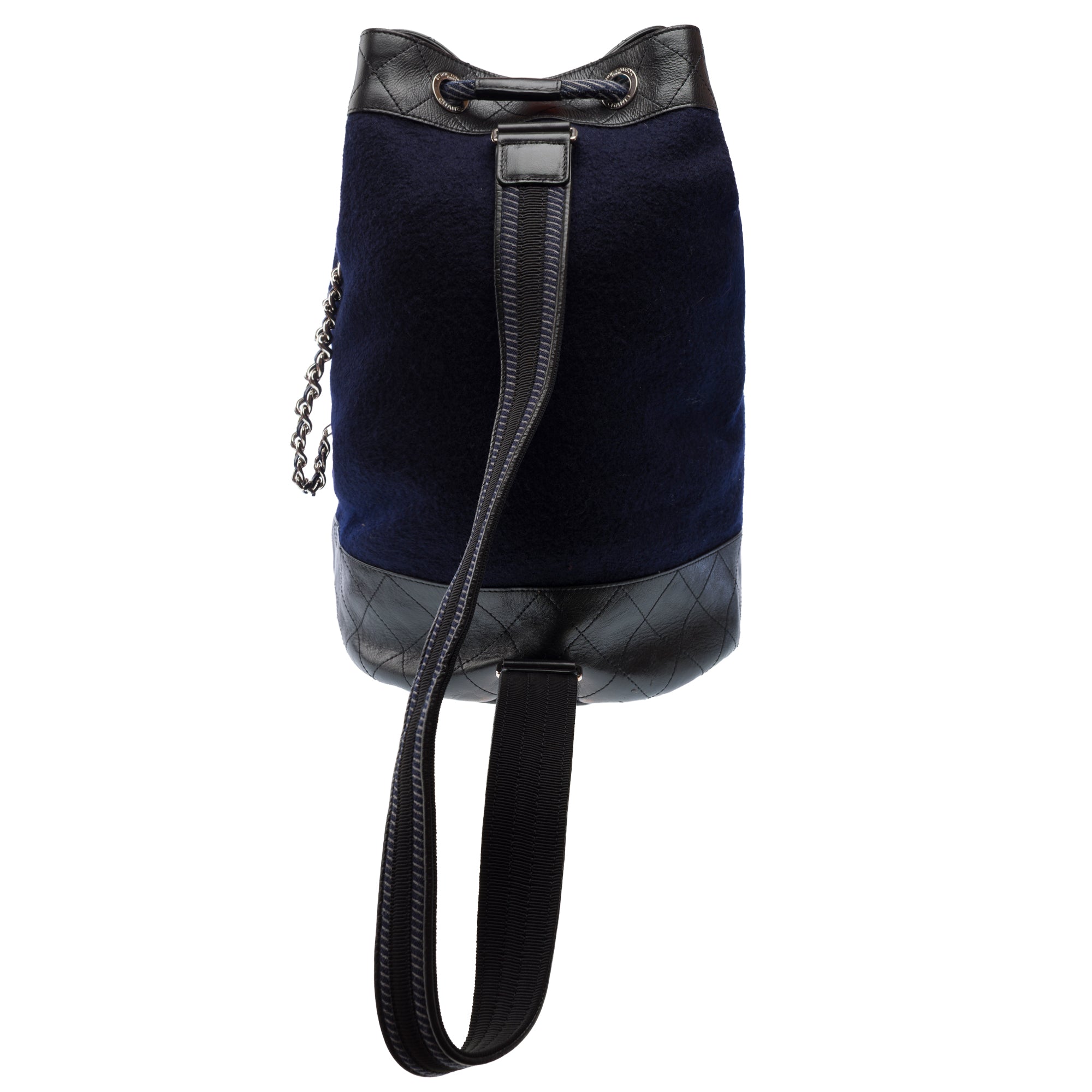 Sac CHANEL en Lain Bleu Marine - 103259