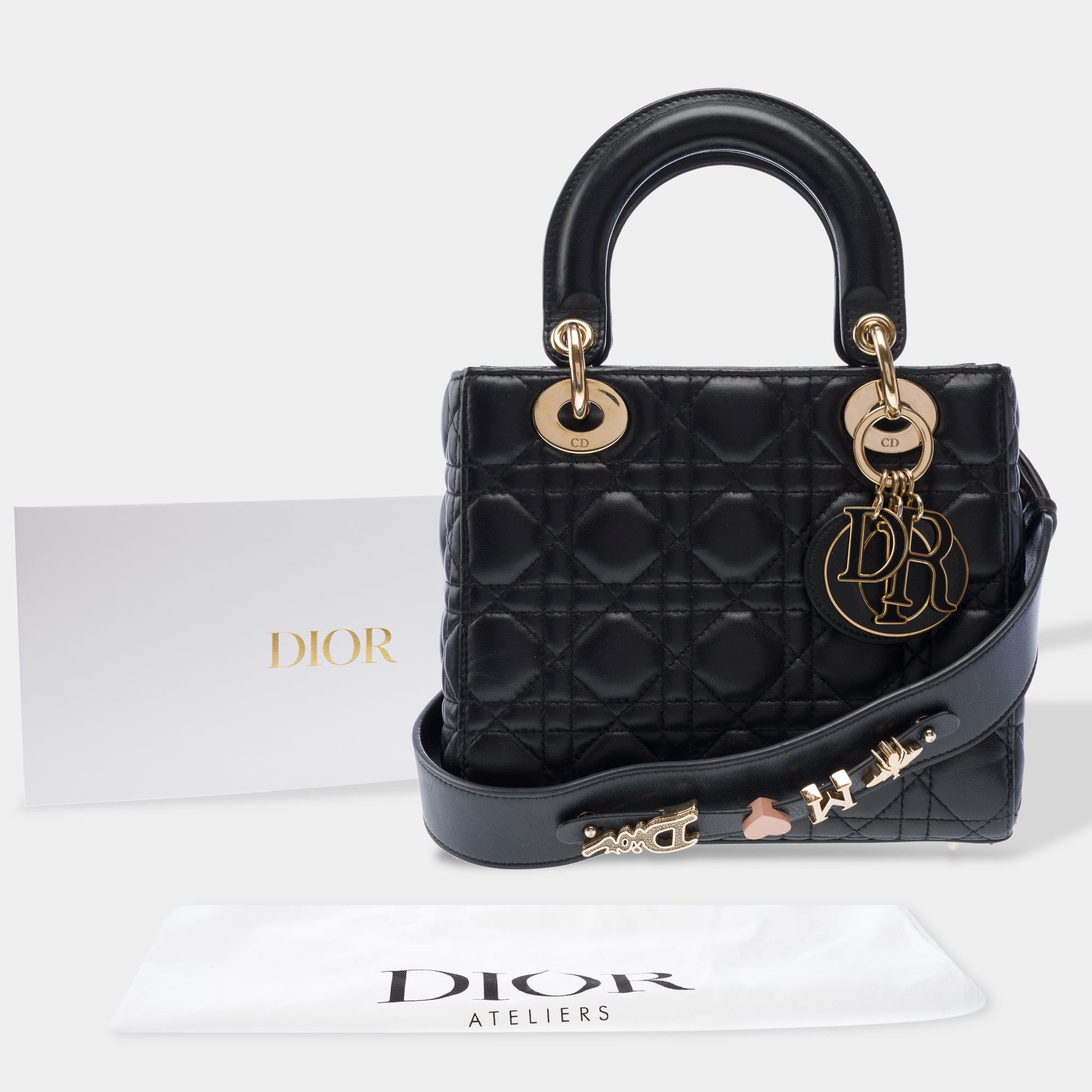 Sac DIOR Lady Dior en Cuir Noir - 103268