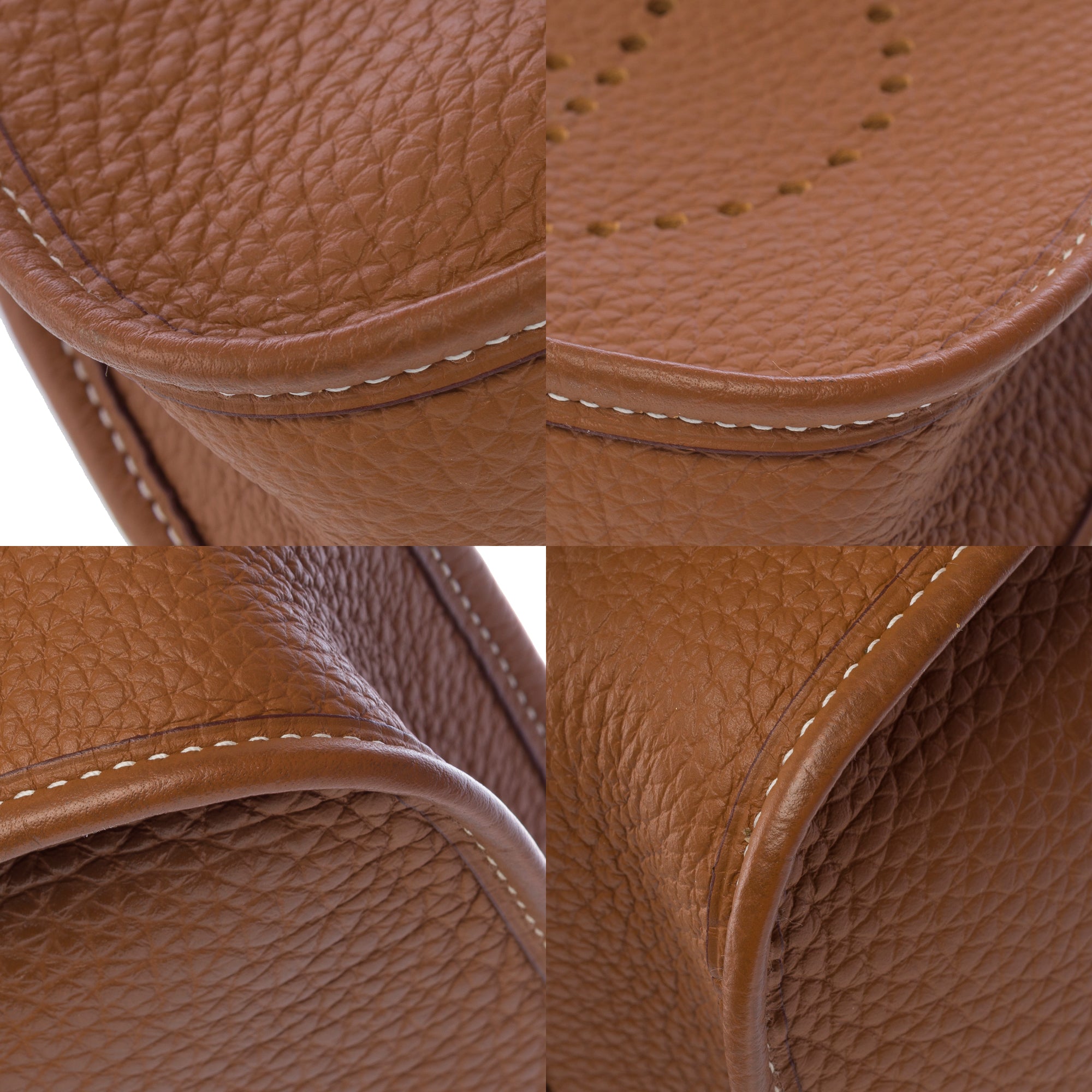 Sac HERMES Mini Evelyne en Cuir Doré - 103279