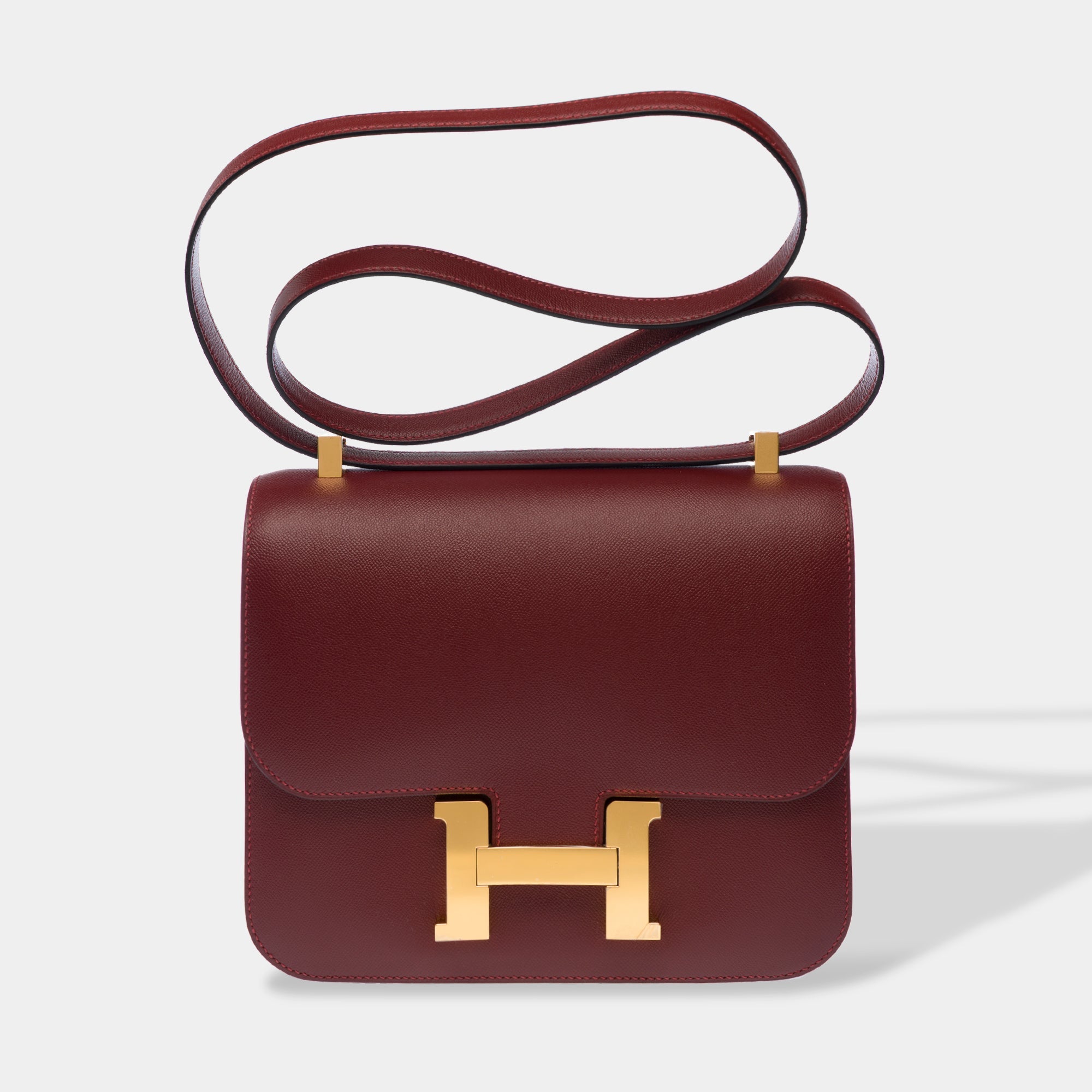 Sac HERMES Constance en Cuir Rouge - 103287