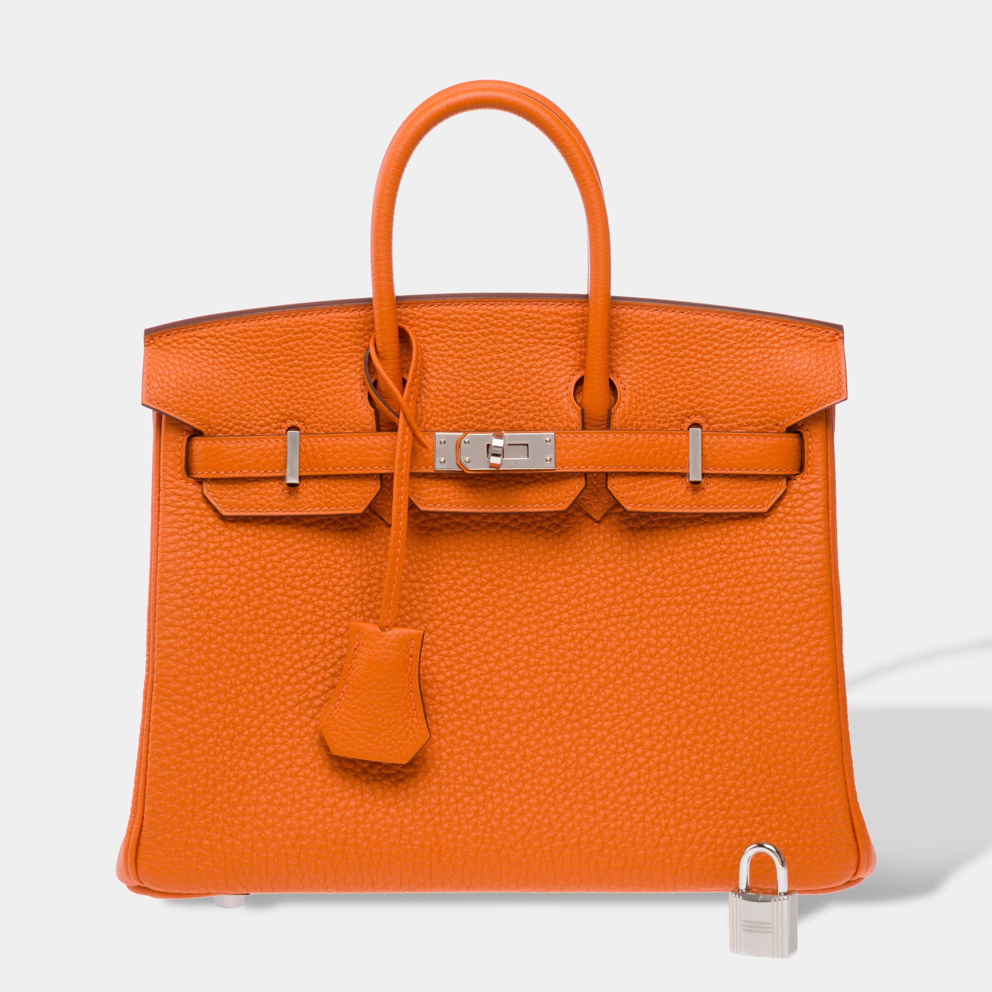 Sac HERMES Birkin 25 en Cuir Orange - 103286
