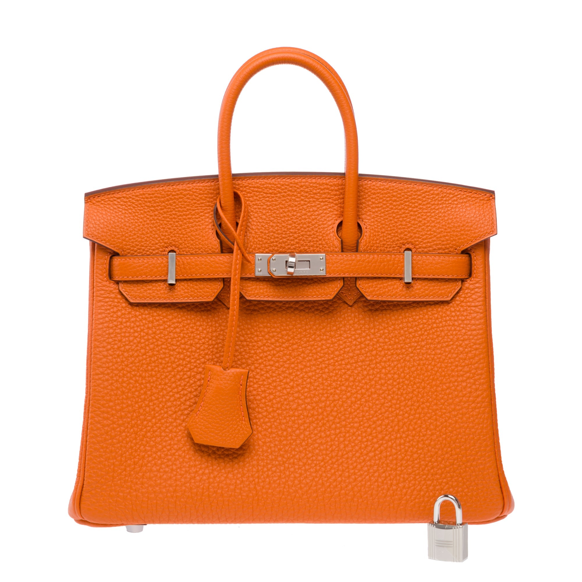Sac HERMES Birkin 25 en Cuir Orange - 103286