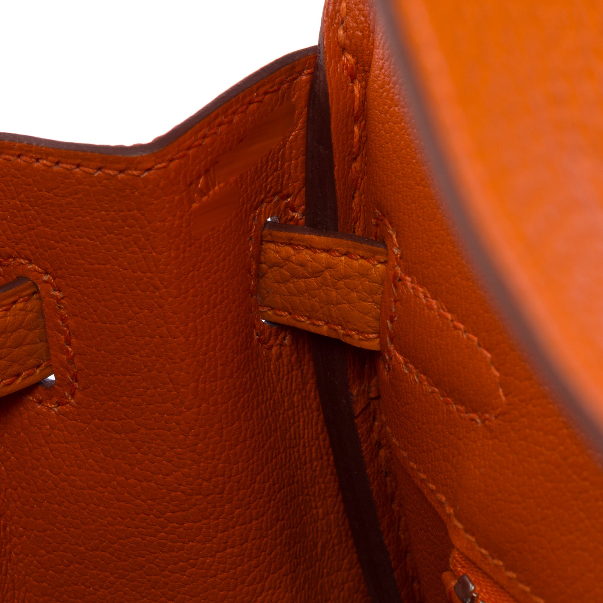 Sac HERMES Birkin 25 en Cuir Orange - 103286