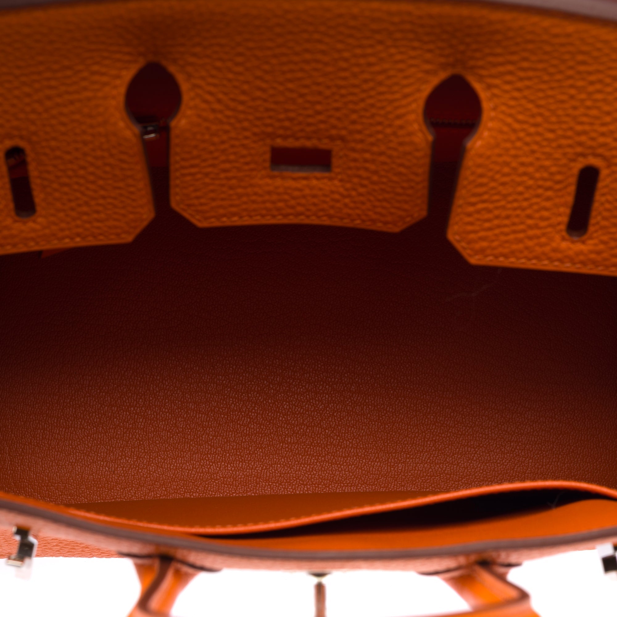 Sac HERMES Birkin 25 en Cuir Orange - 103286