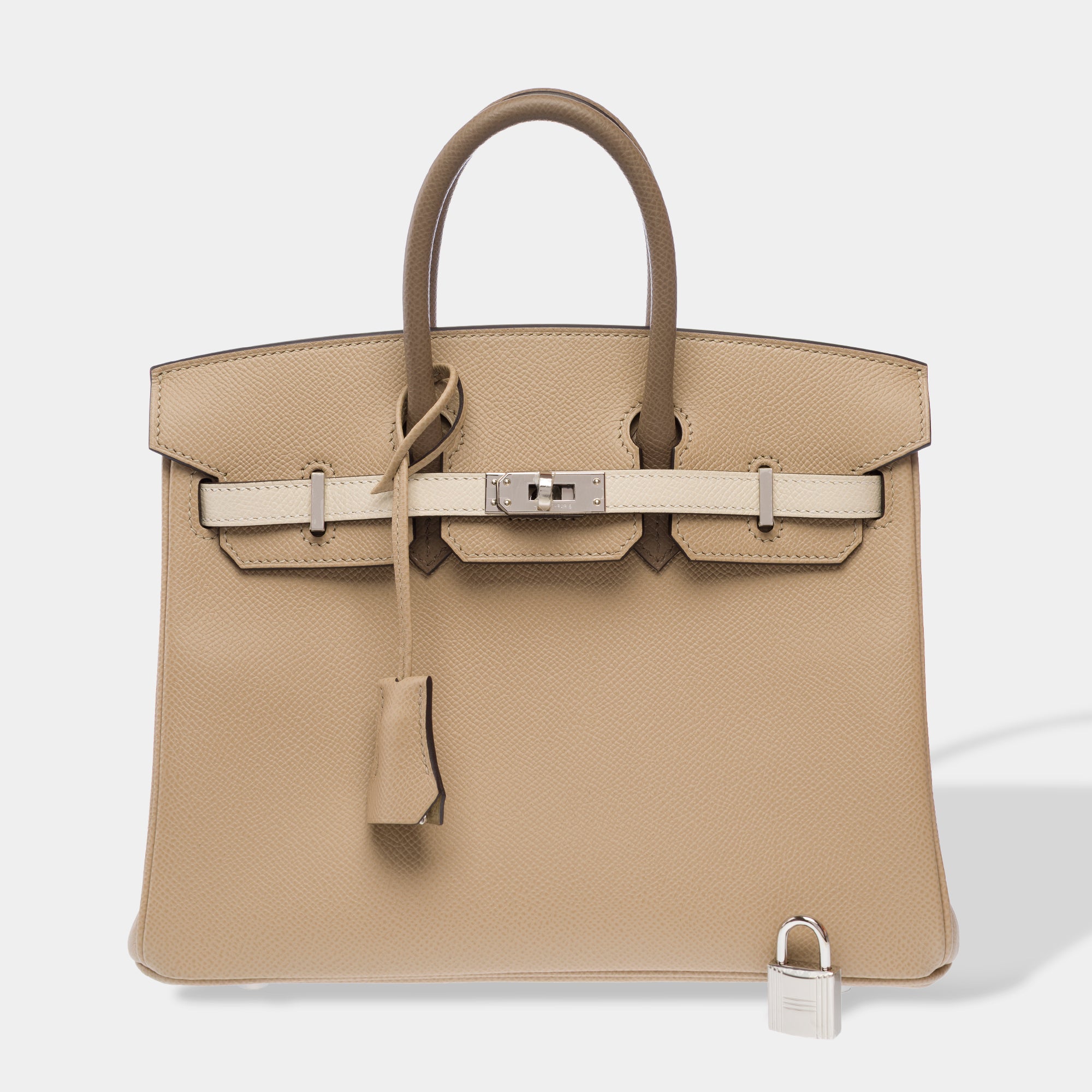 Sac HERMES Birkin 25 en Cuir Beige - 103295