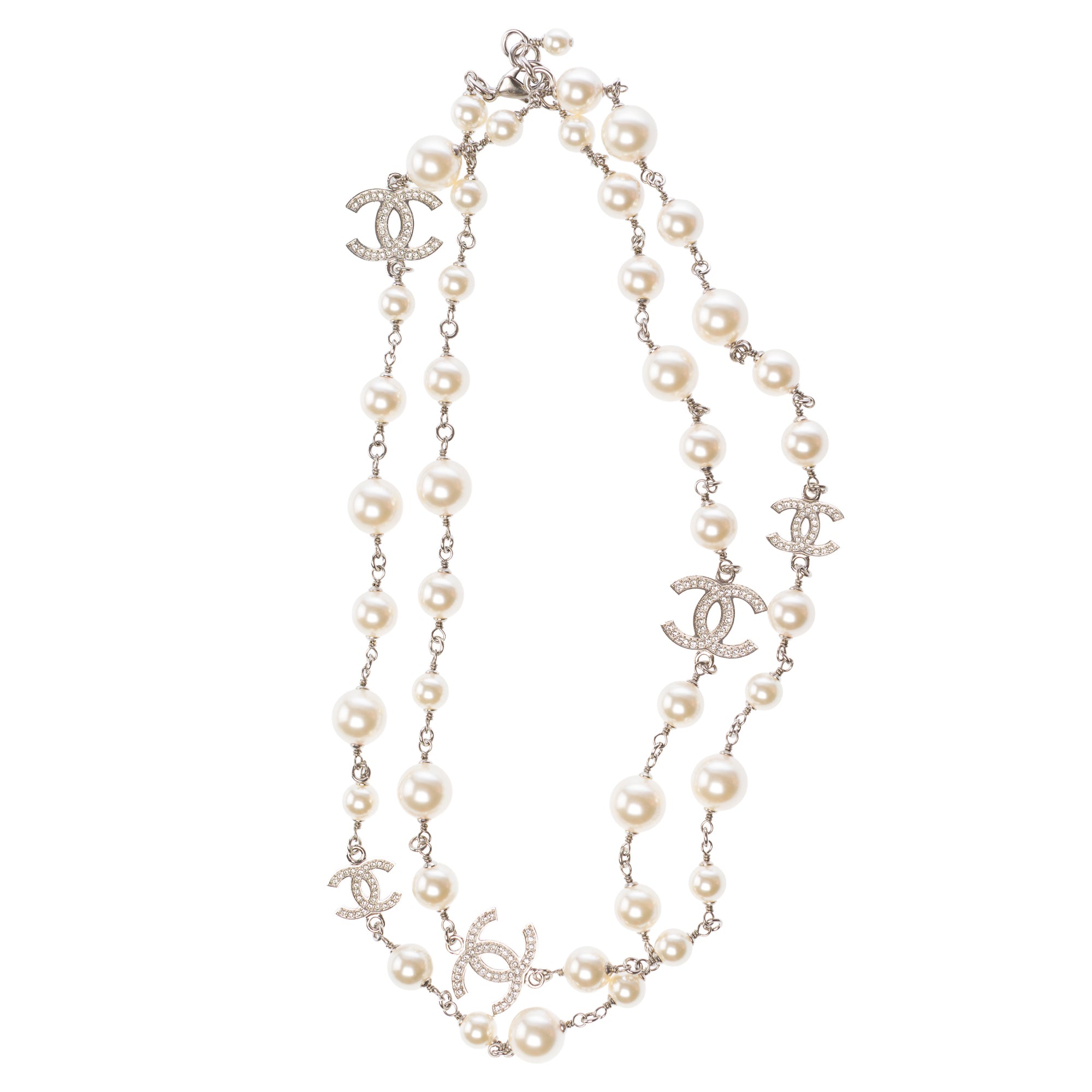 Bijoux CHANEL CC en Perle Blanc - 103171