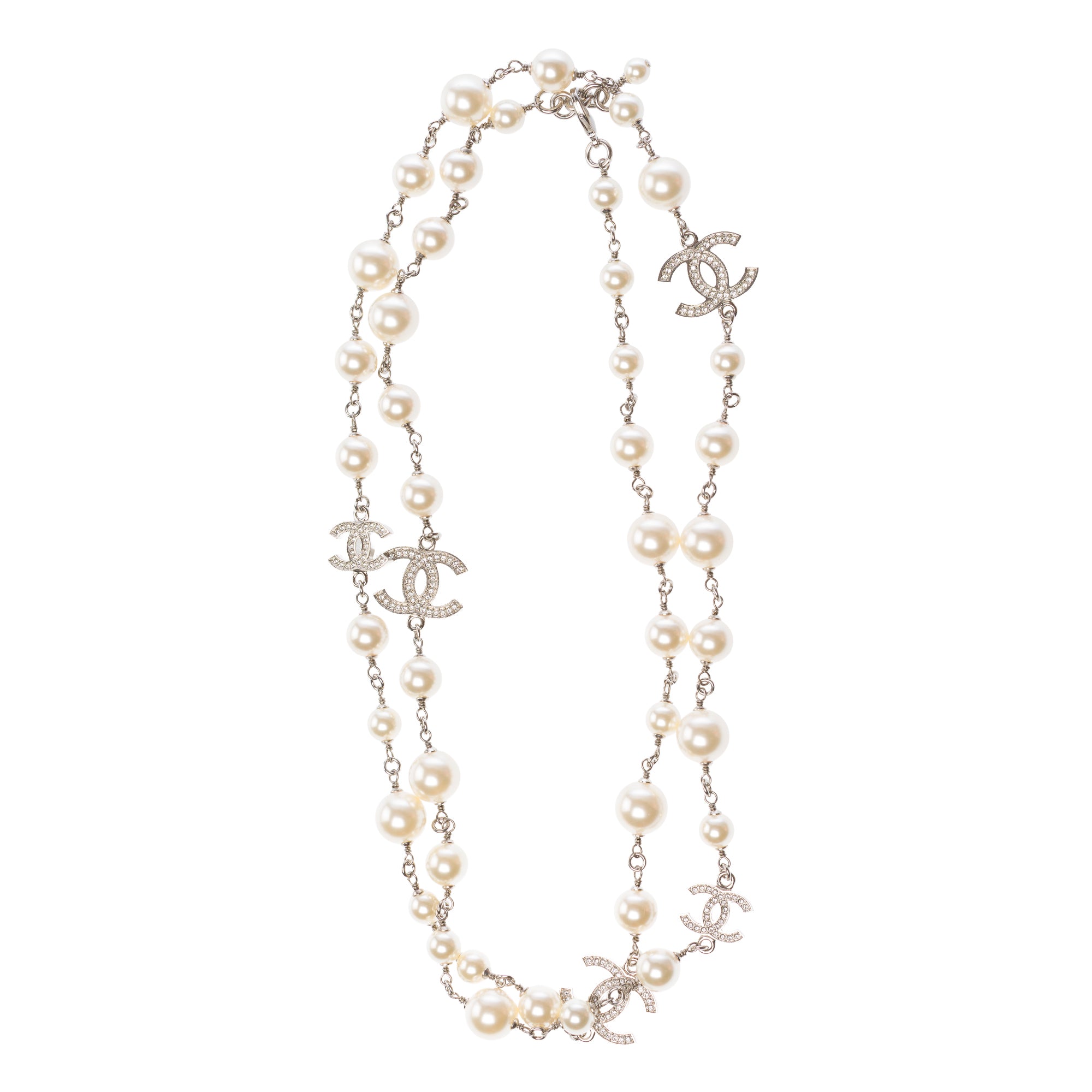 Bijoux CHANEL CC en Perle Blanc - 103172