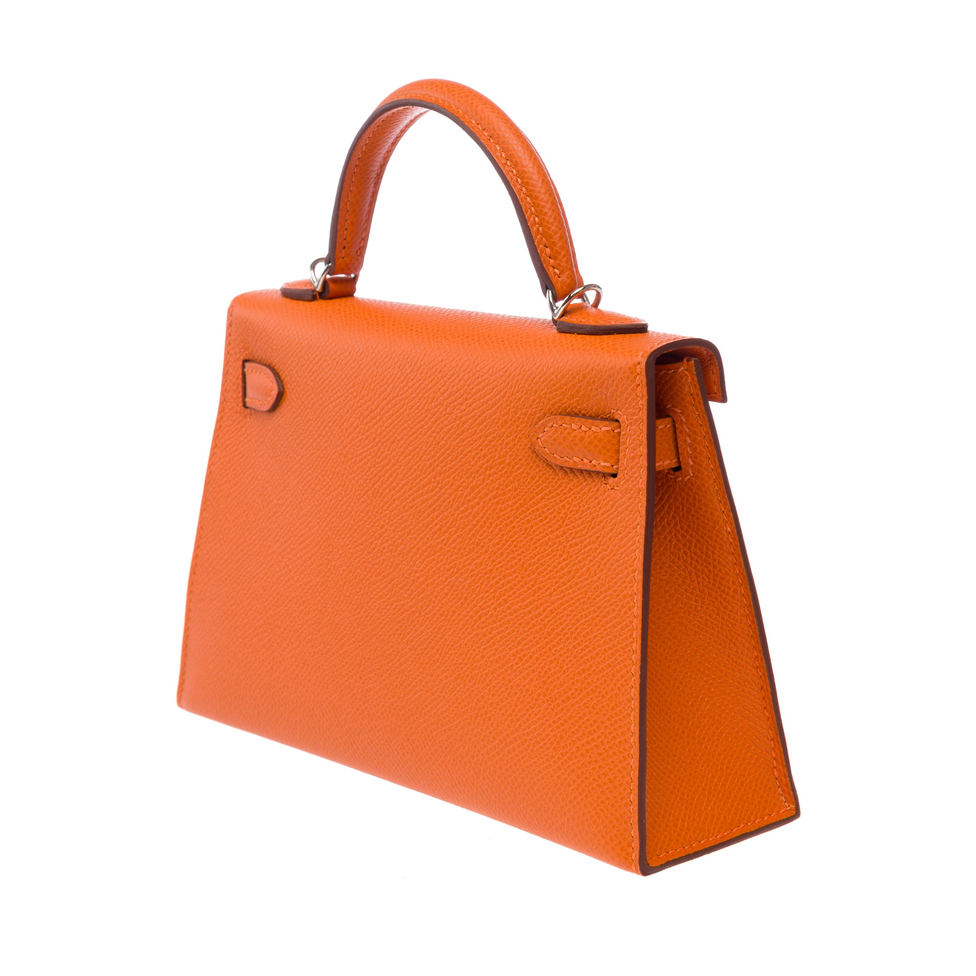 Sac HERMES Kelly Mini en Cuir Orange - 103285