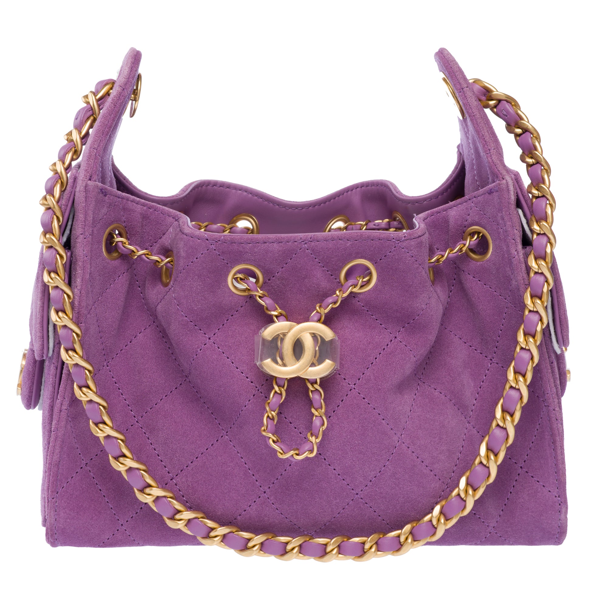 Sac CHANEL en Suède Violet - 103294